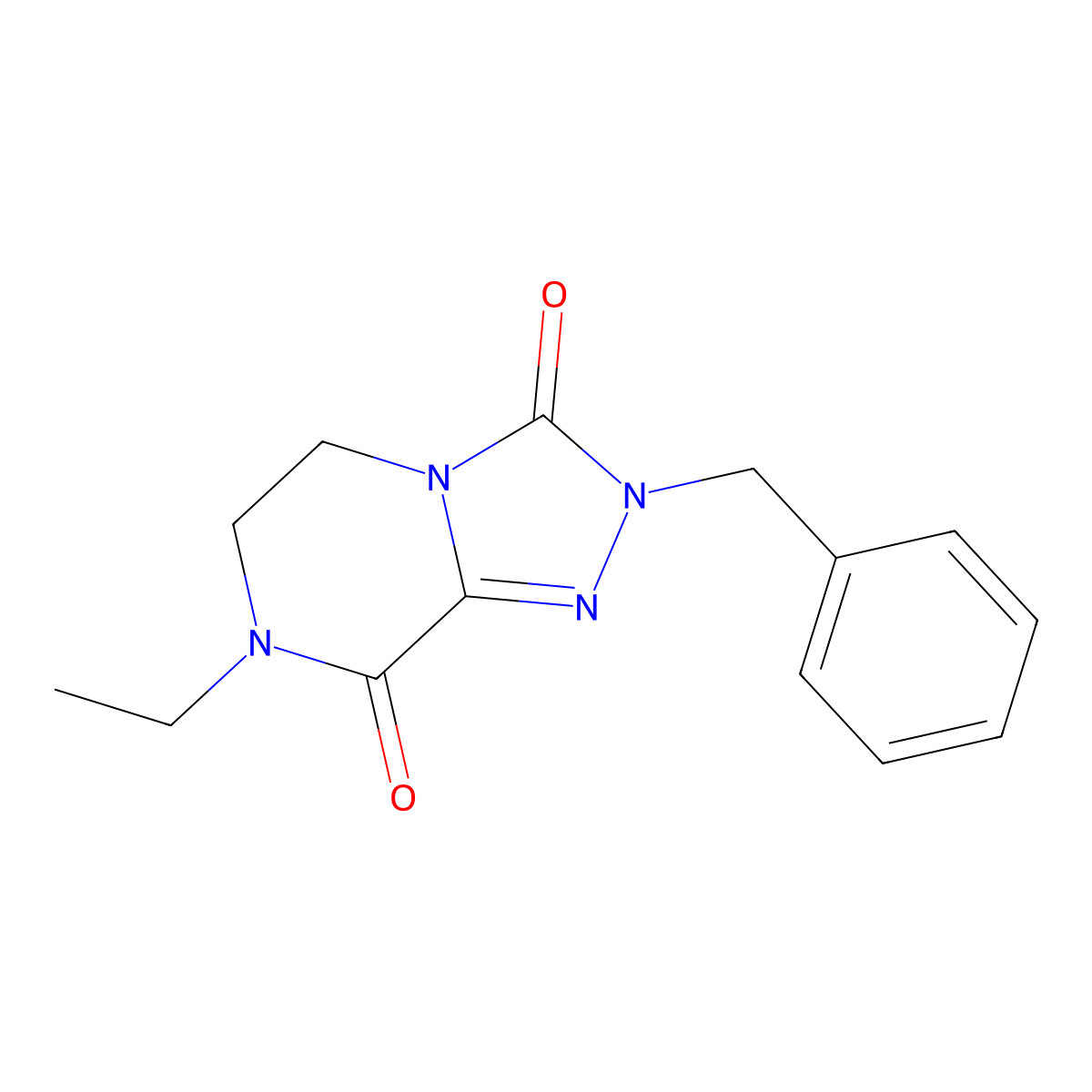 2-benzyl-7-ethyl-6,7-dihydro[1,2,4]triazolo[4,3-a]pyrazine-3,8(2H,5H)-dione molecular structure, CAS 1823776-68-6