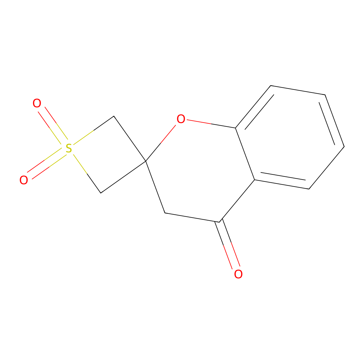 Spiro[chromane-2,3'-thietan]-4-one 1',1'-dioxide molecular structure, CAS 1823777-05-4