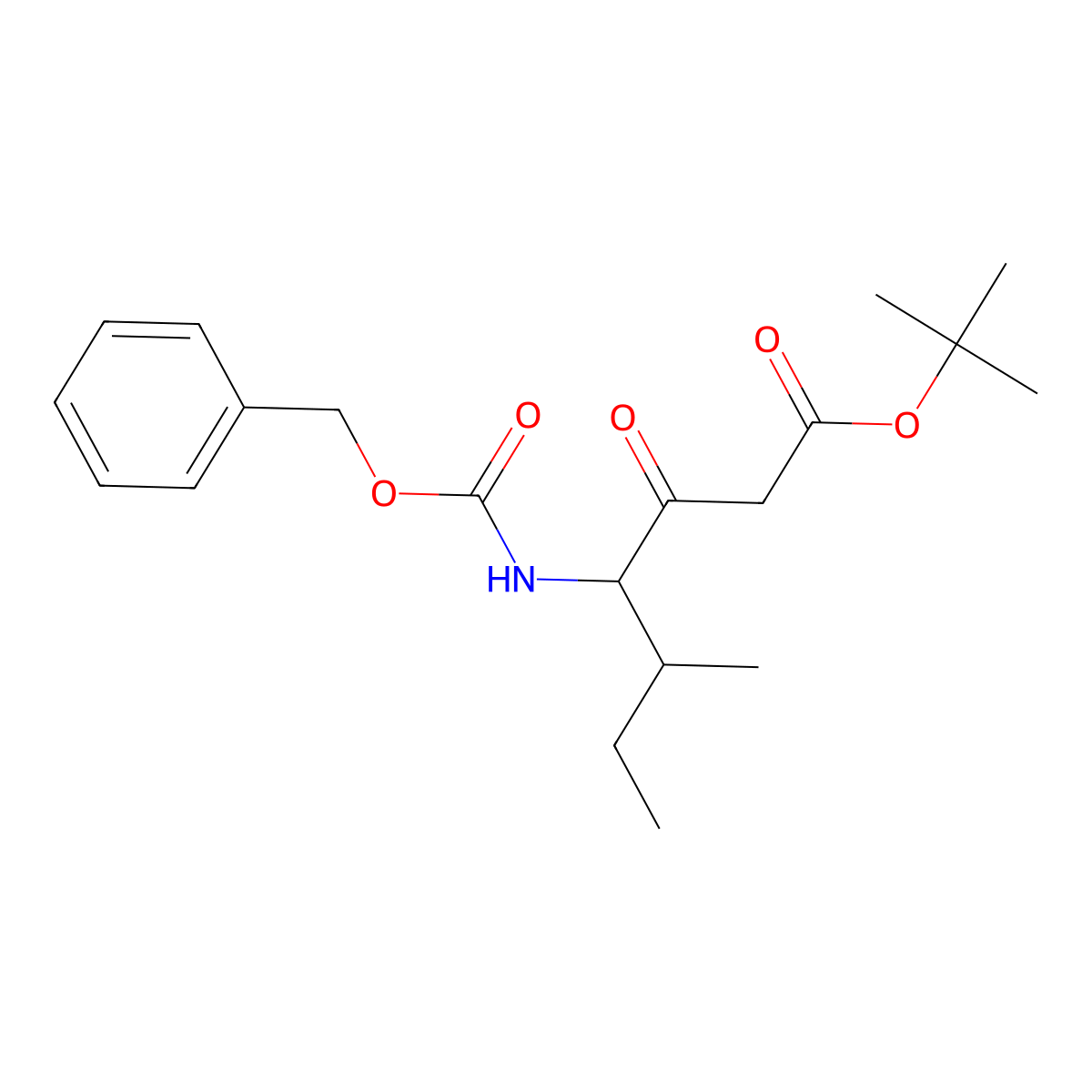 tert-Butyl 4-(((benzyloxy)carbonyl)amino)-5-methyl-3-oxoheptanoate molecular structure, CAS 1823777-46-3