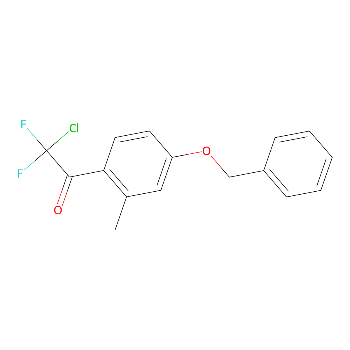 1-(4-(Benzyloxy)-2-methylphenyl)-2-chloro-2,2-difluoroethanone molecular structure, CAS 1823777-50-9
