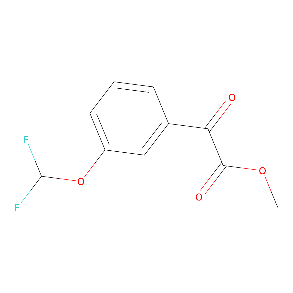 Methyl 2-[3-(difluoromethoxy)phenyl]-2-oxoacetate molecular structure, CAS 1823777-94-1