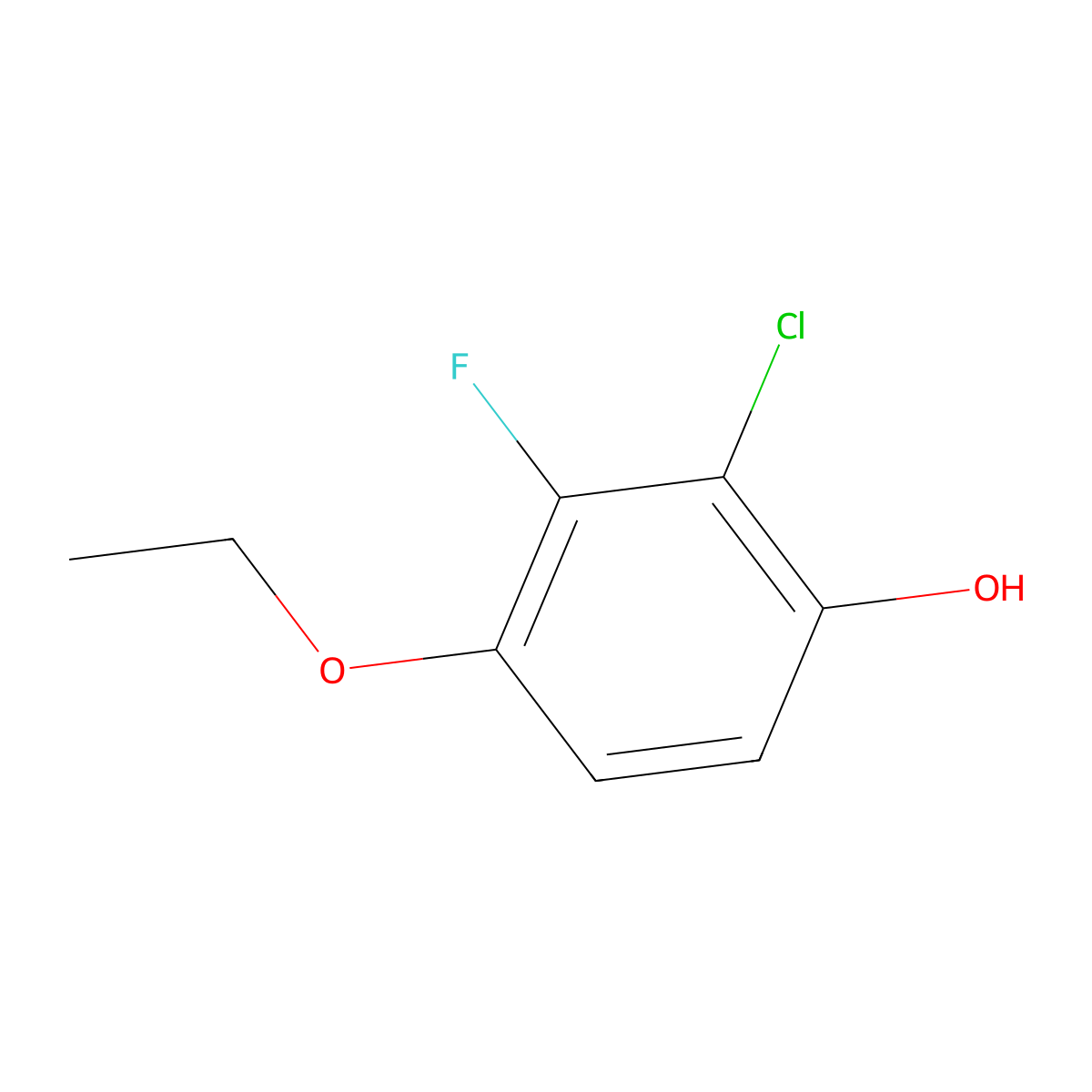 2-Chloro-4-ethoxy-3-fluorophenol molecular structure, CAS 1823779-02-7