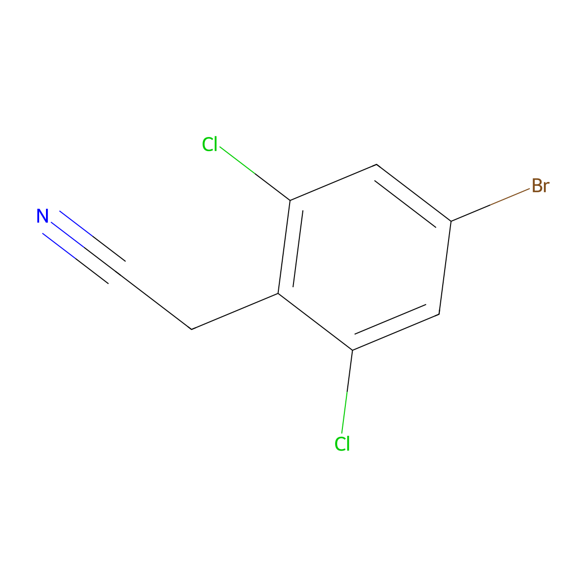 2-(4-Bromo-2,6-dichlorophenyl)acetonitrile molecular structure, CAS 1823779-86-7