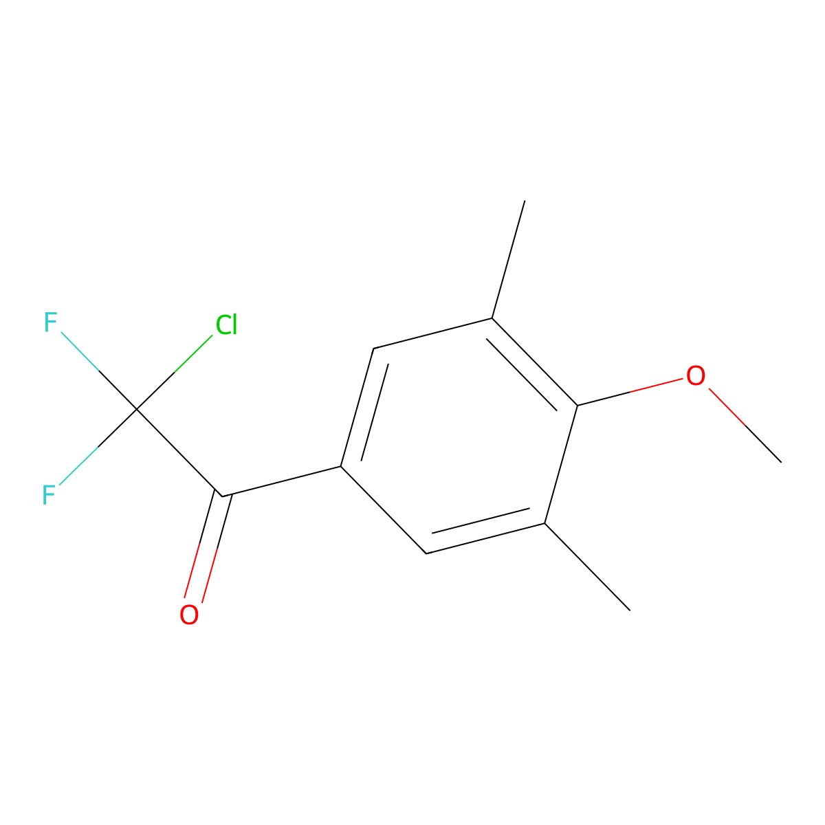 2-Chloro-2,2-difluoro-1-(4-methoxy-3,5-dimethylphenyl)ethanone molecular structure, CAS 1823781-03-8