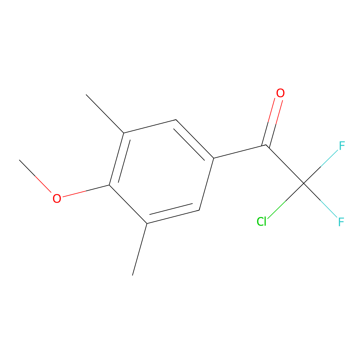 2-Chloro-2,2-difluoro-1-(4-methoxy-3,5-dimethylphenyl)ethanone molecular structure, CAS 1823781-03-8