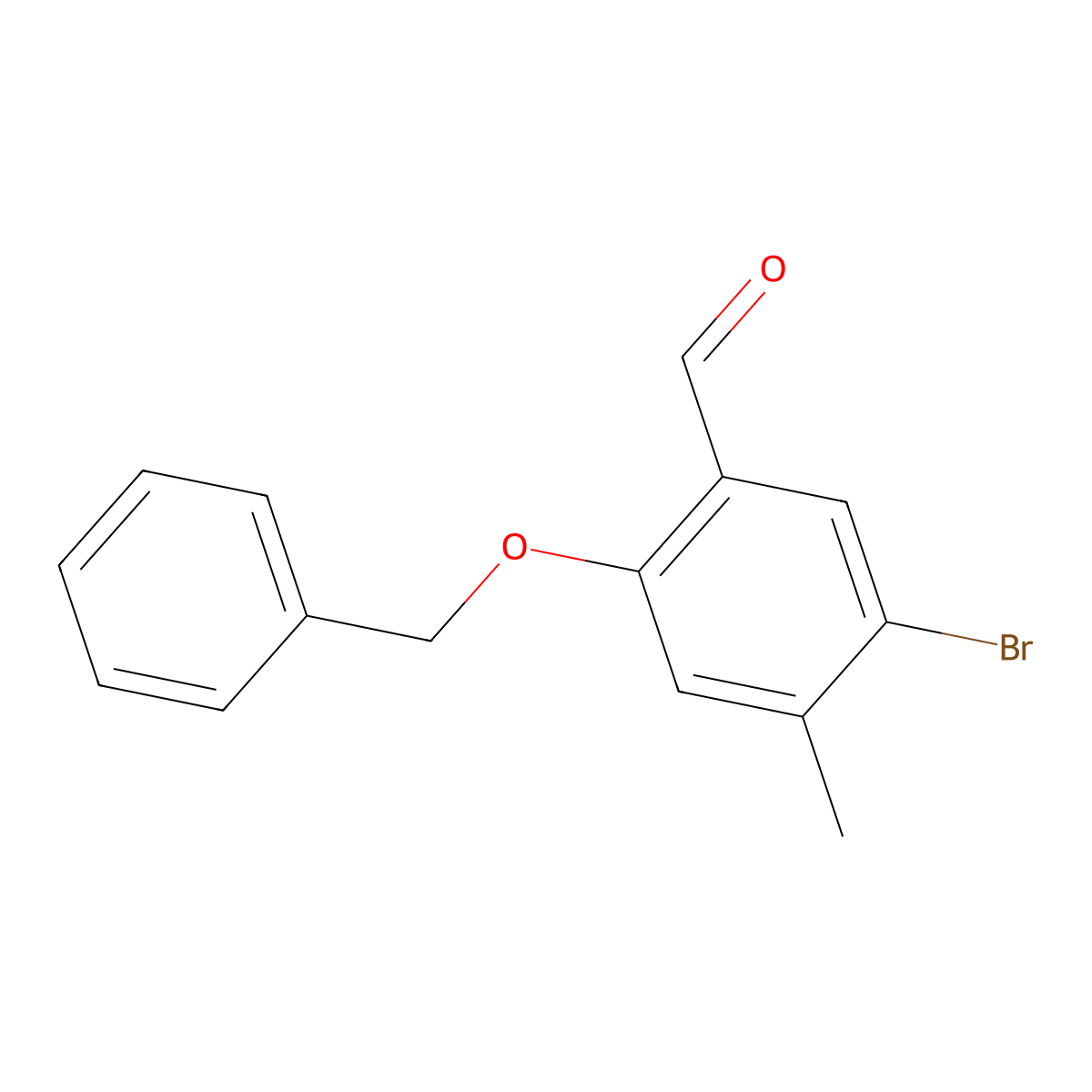 2-(Benzyloxy)-5-bromo-4-methylbenzaldehyde molecular structure, CAS 1823782-49-5