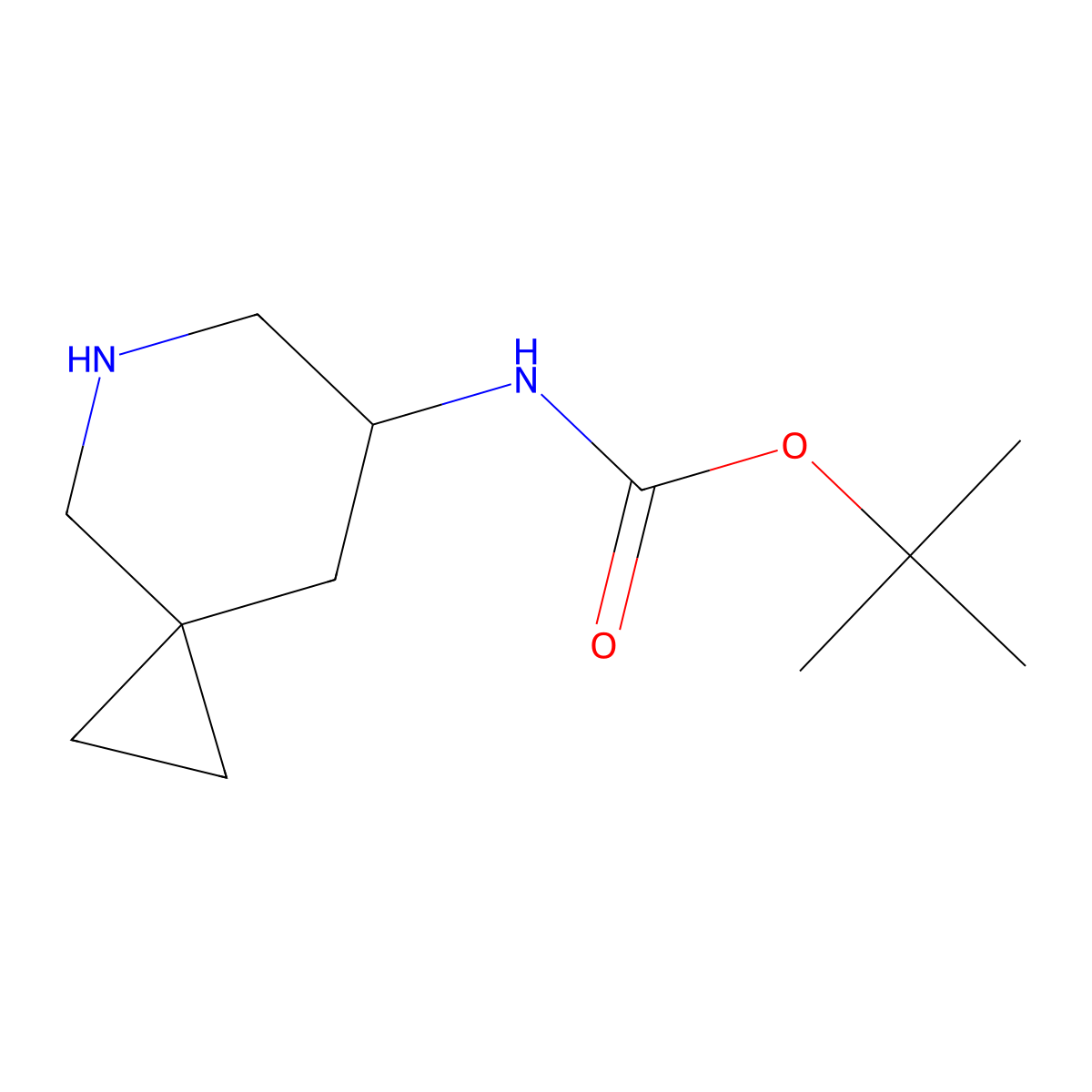 tert-butyl N-{5-azaspiro[2.5]octan-7-yl}carbamate molecular structure, CAS 1823787-48-9