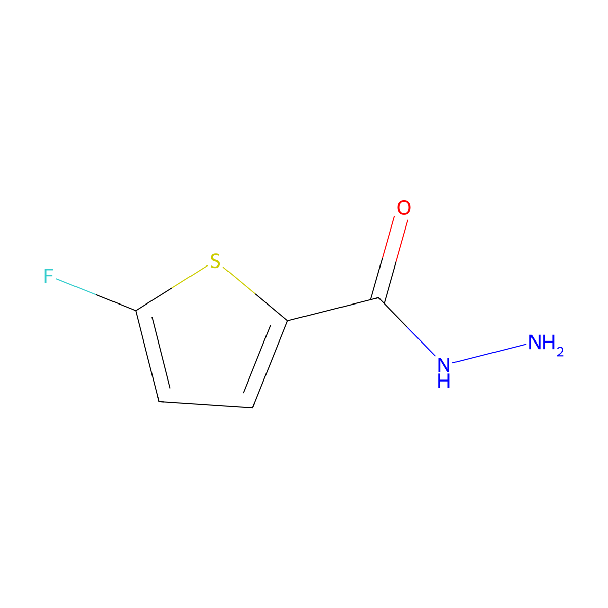 5-Fluorothiophene-2-carbohydrazide molecular structure, CAS 1823789-96-3