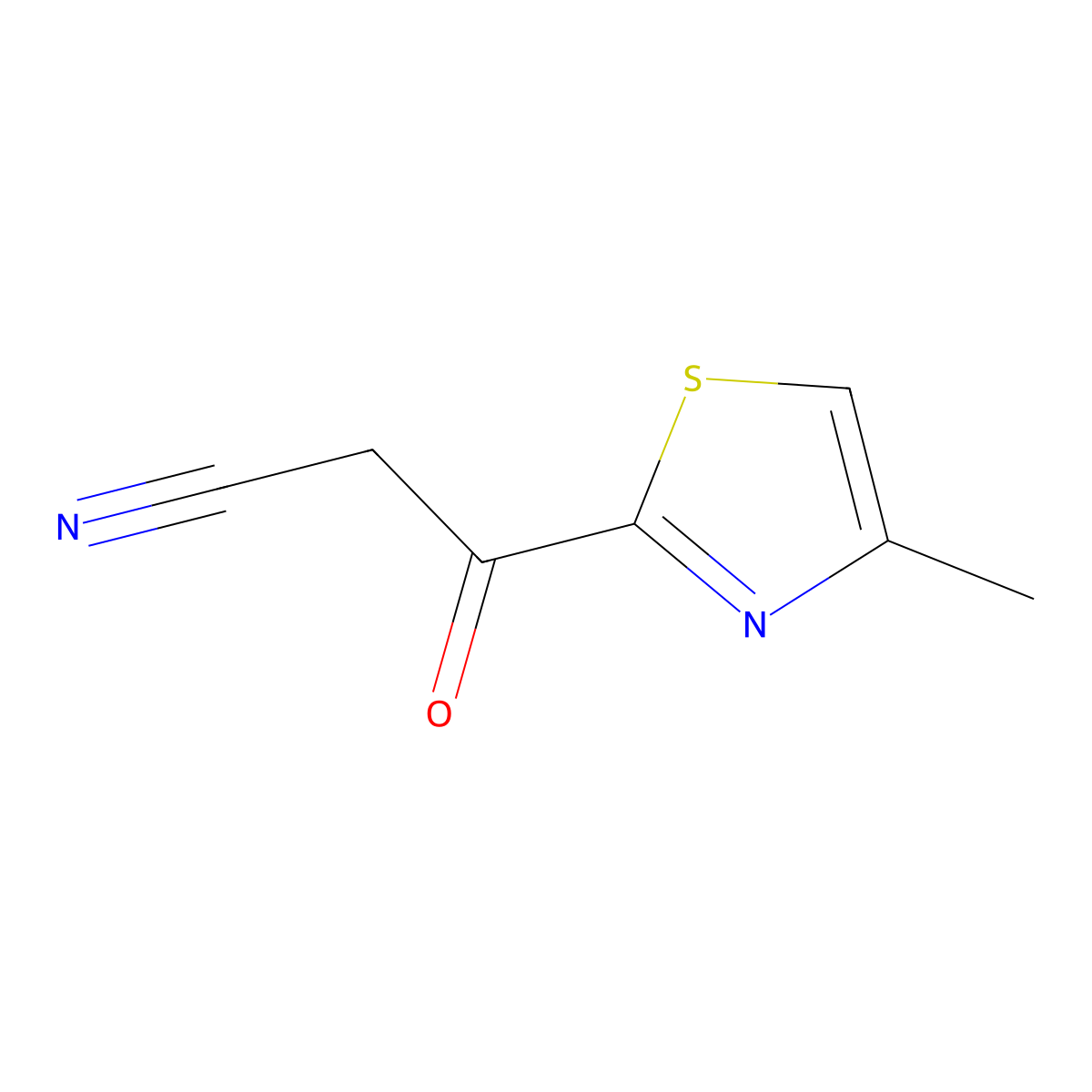 3-(4-Methylthiazol-2-YL)-3-oxopropanenitrile molecular structure, CAS 1823791-52-1