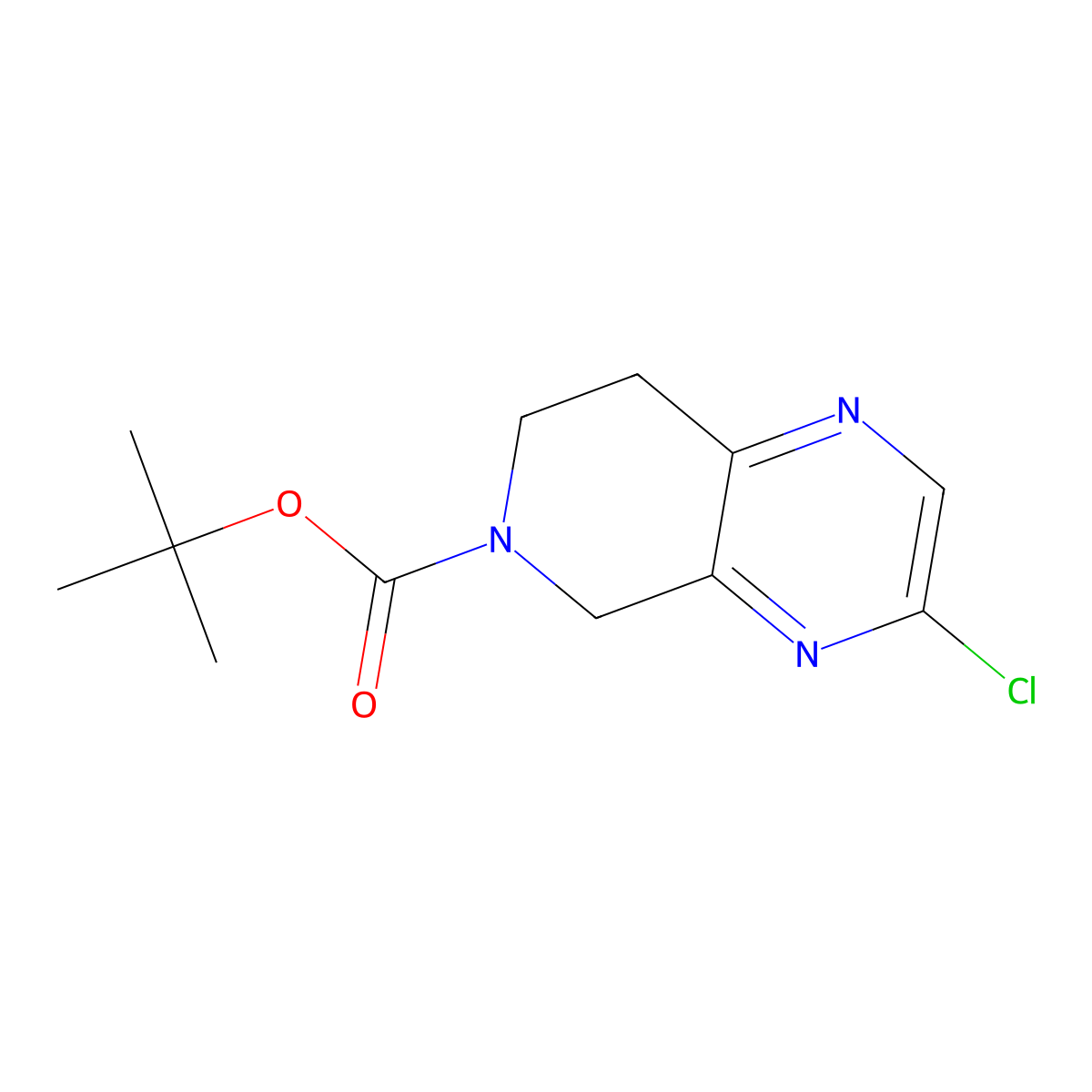 tert-Butyl 3-chloro-7,8-dihydropyrido[3,4-b]pyrazine-6(5H)-carboxylate molecular structure, CAS 1823793-09-4