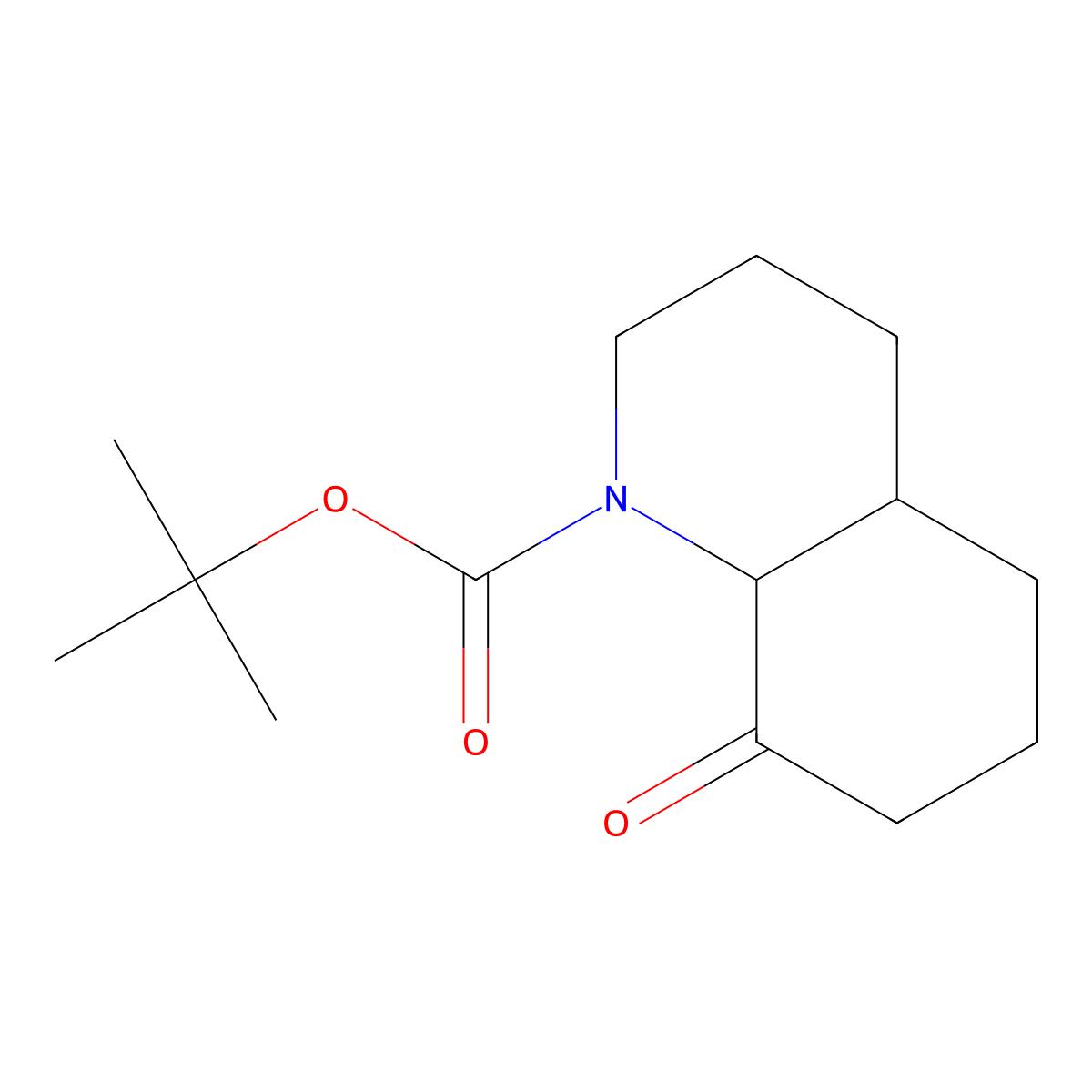 Tert-butyl 8-oxo-decahydroquinoline-1-carboxylate molecular structure, CAS 1823795-15-8