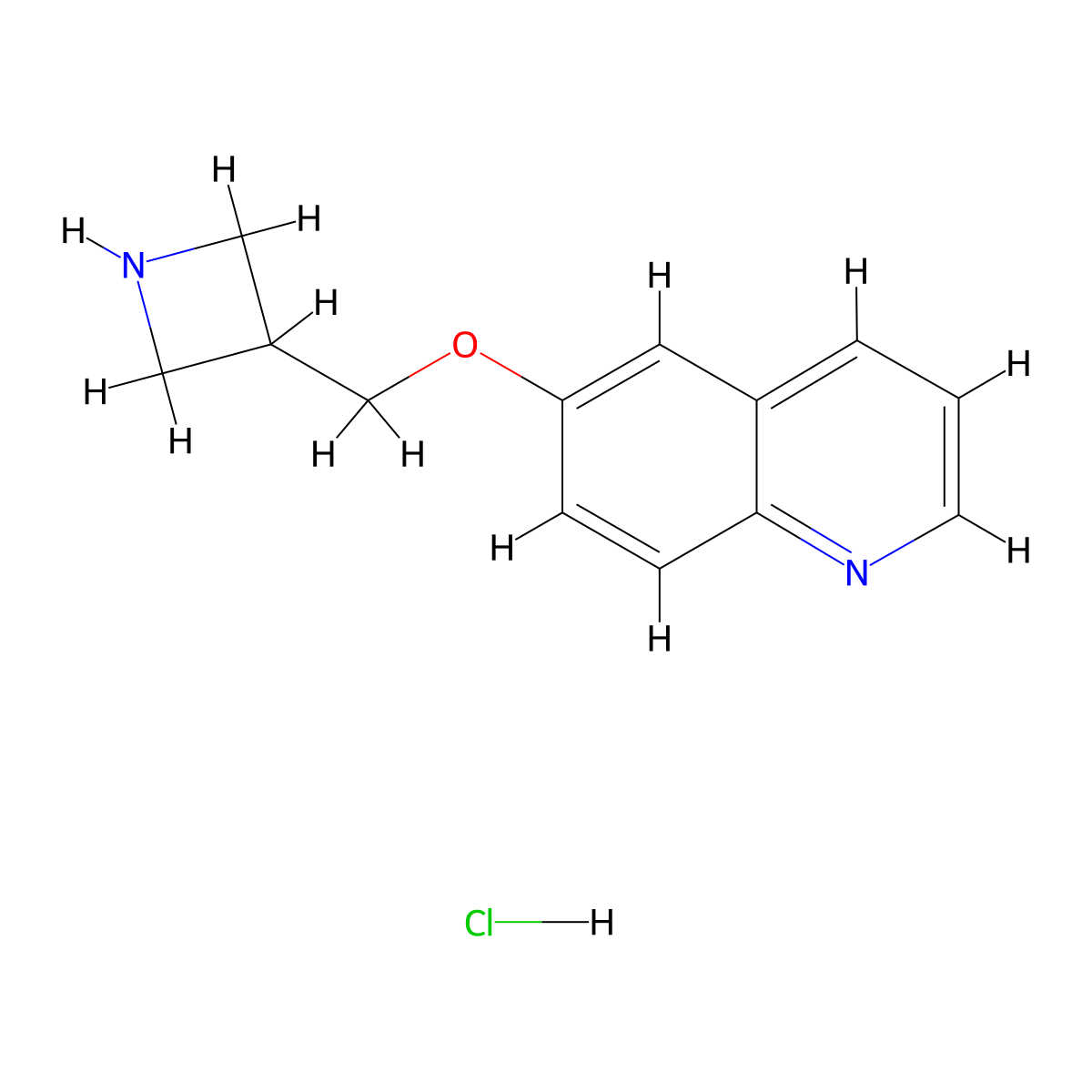 6-(Azetidin-3-ylmethoxy)quinoline hydrochloride molecular structure, CAS 1823796-16-2