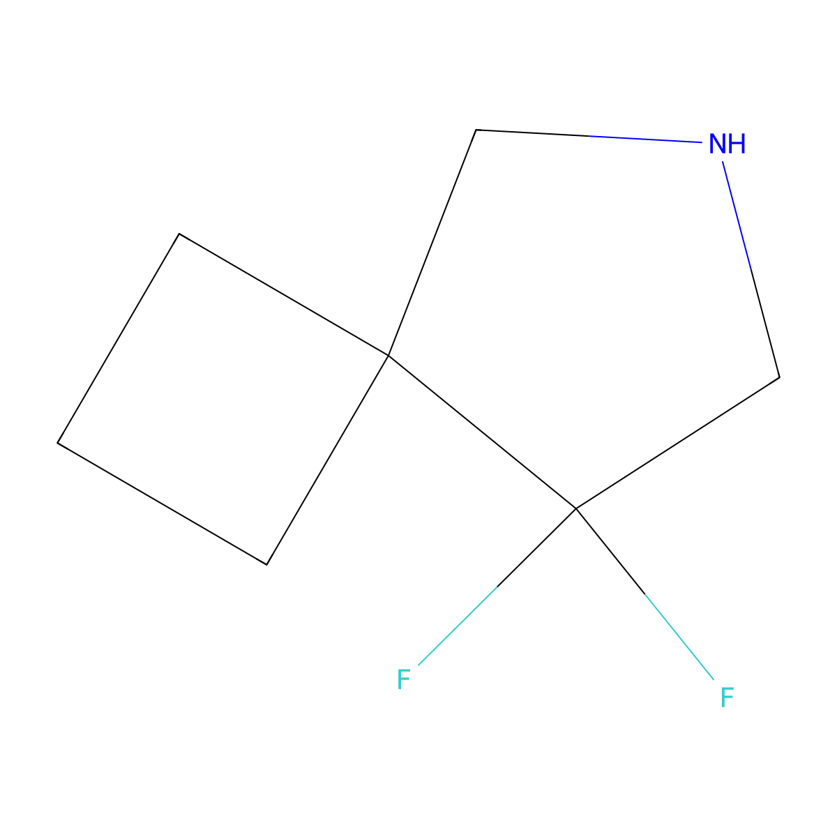 8,8-Difluoro-6-azaspiro[3.4]octane molecular structure, CAS 1823797-04-1