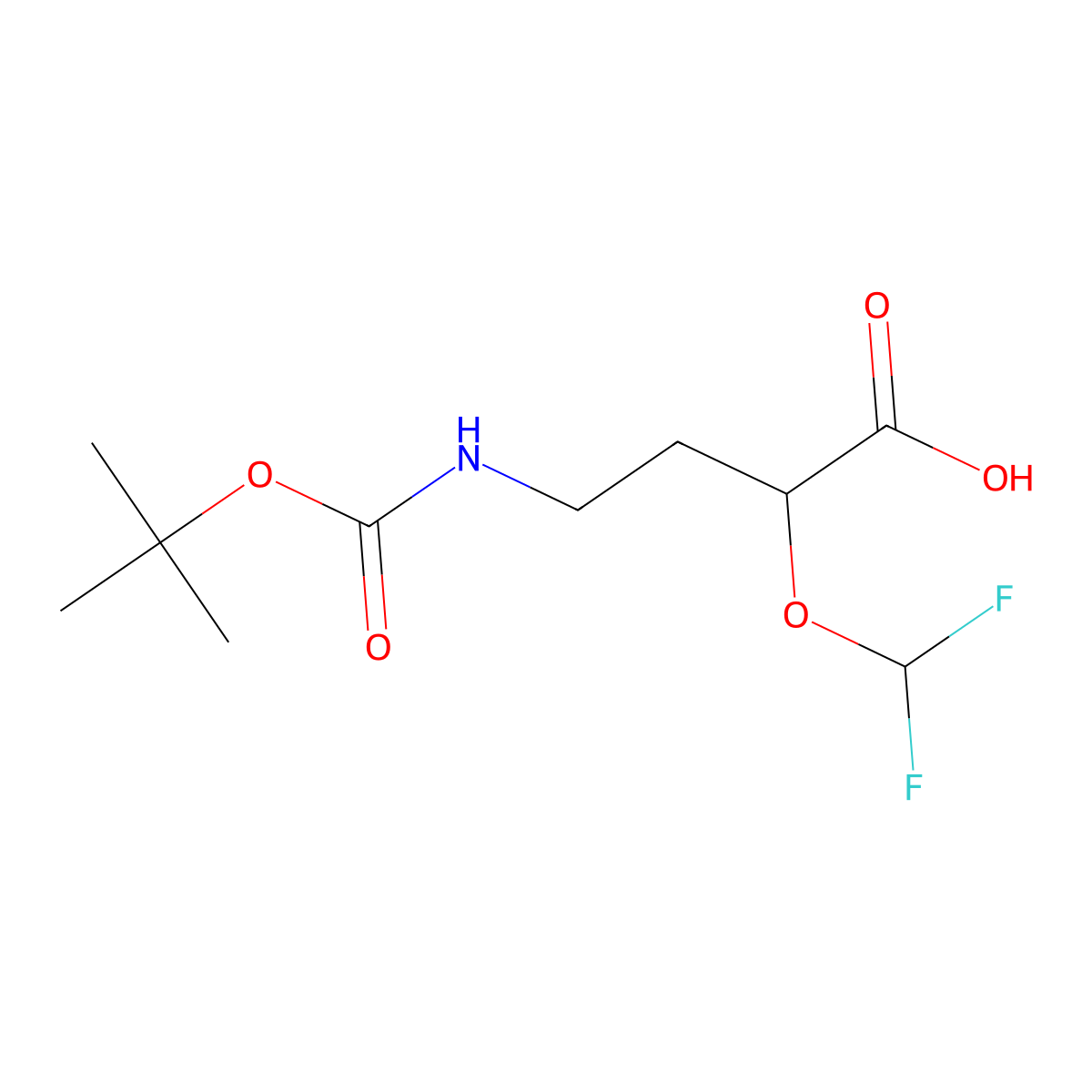 4-{[(Tert-butoxy)carbonyl]amino}-2-(difluoromethoxy)butanoic acid molecular structure, CAS 1823798-06-6