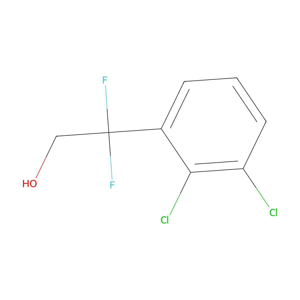 2-(2,3-Dichlorophenyl)-2,2-difluoroethan-1-ol molecular structure, CAS 1823801-38-2