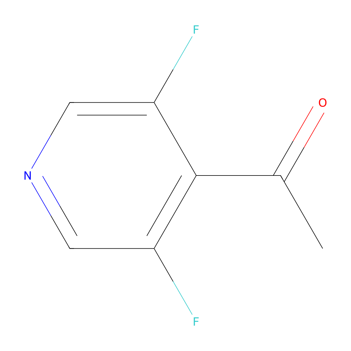 1-(3,5-Difluoropyridin-4-yl)ethan-1-one molecular structure, CAS 1823802-38-5
