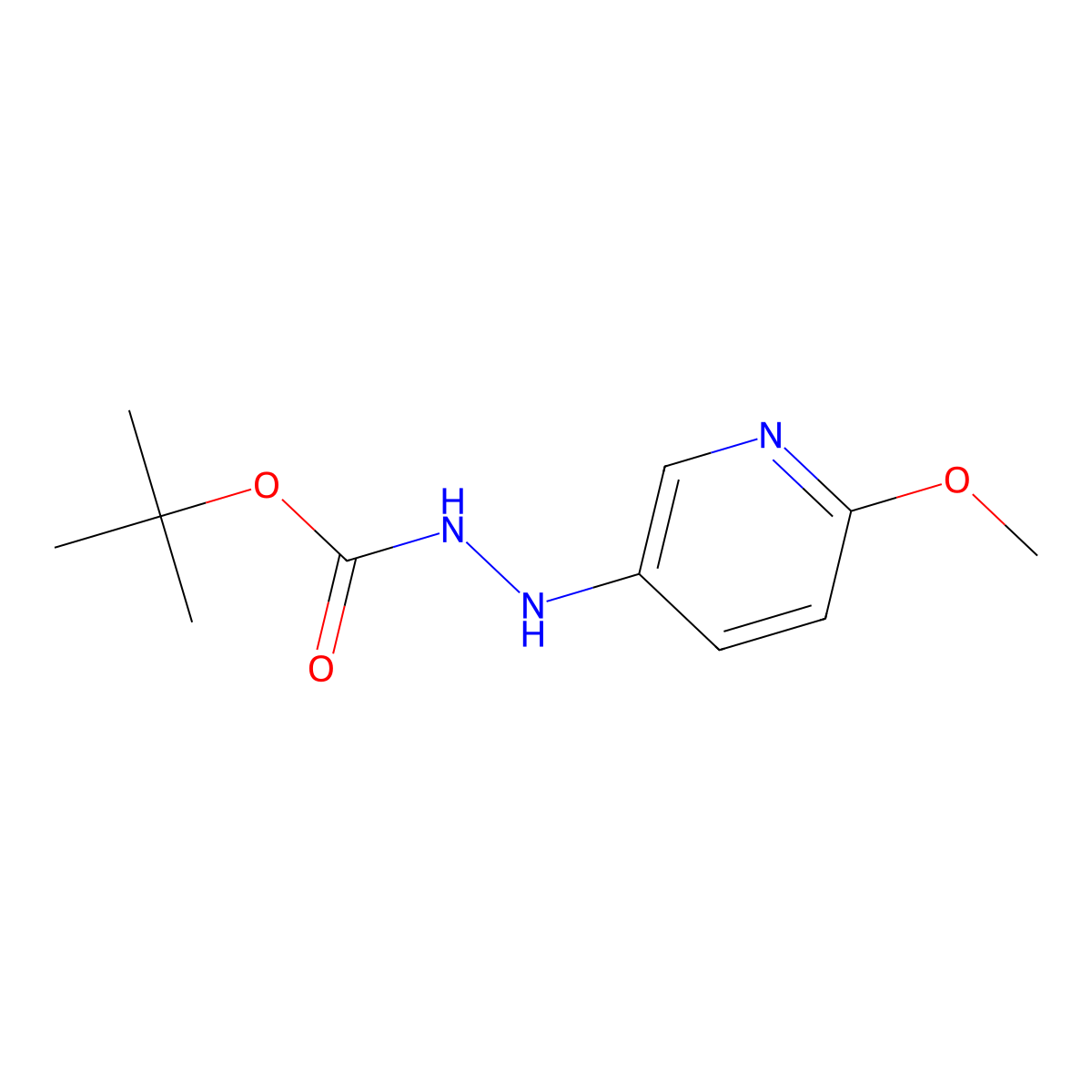 Tert-butyl carbamate N-[(6-methoxypyridine-3-amino] molecular structure, CAS 1823804-44-9