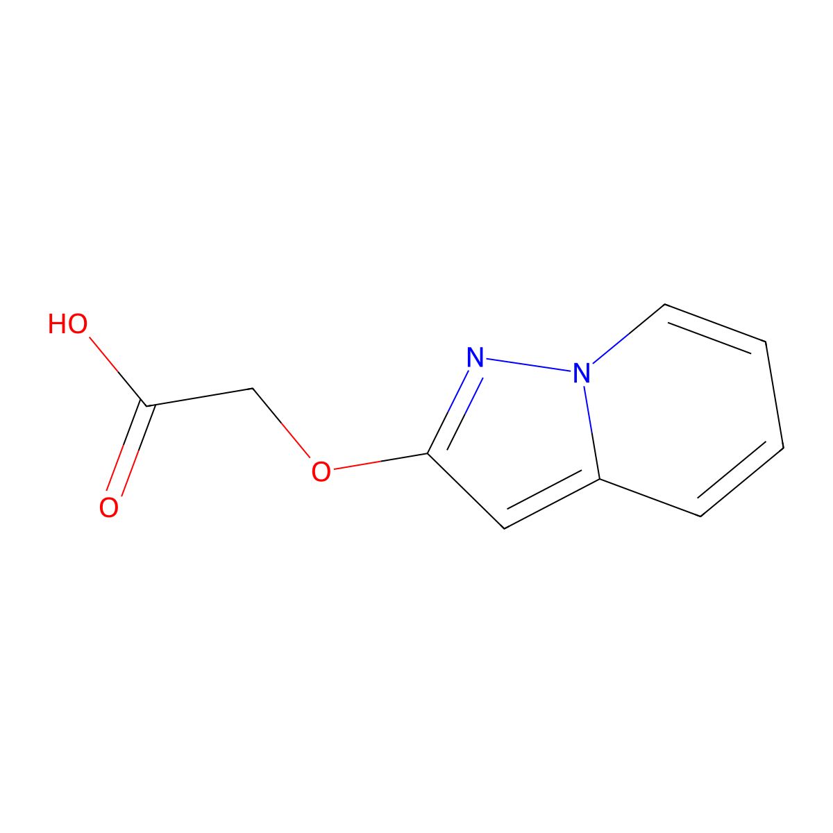 2-(Pyrazolo[1,5-a]pyridin-2-yloxy)acetic acid molecular structure, CAS 1823804-91-6