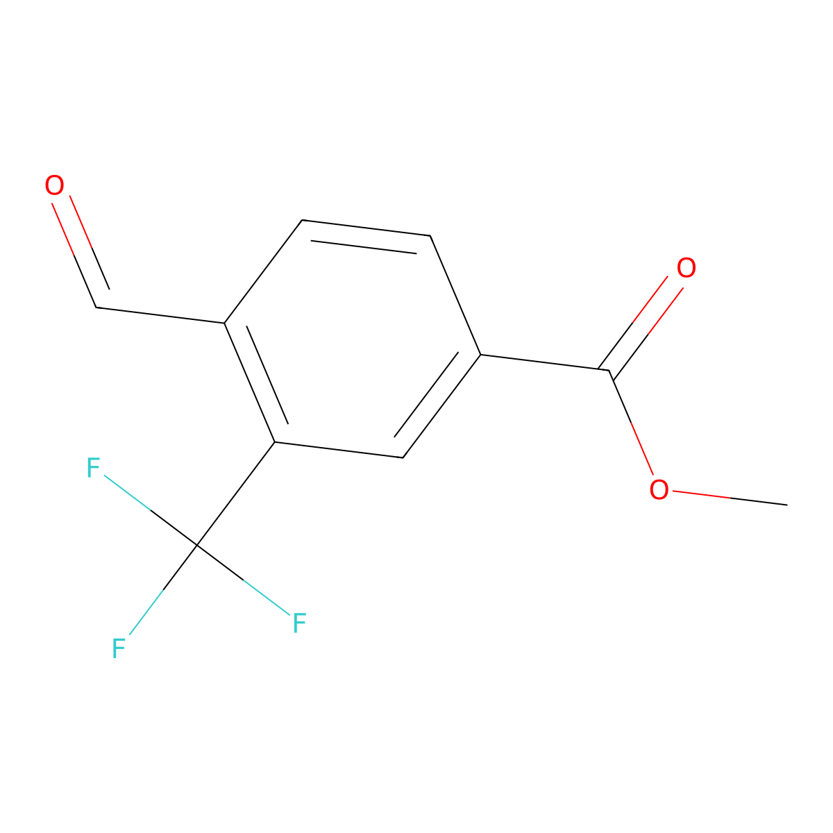 Methyl 4-formyl-3-(trifluoromethyl)benzoate molecular structure, CAS 1823806-70-7