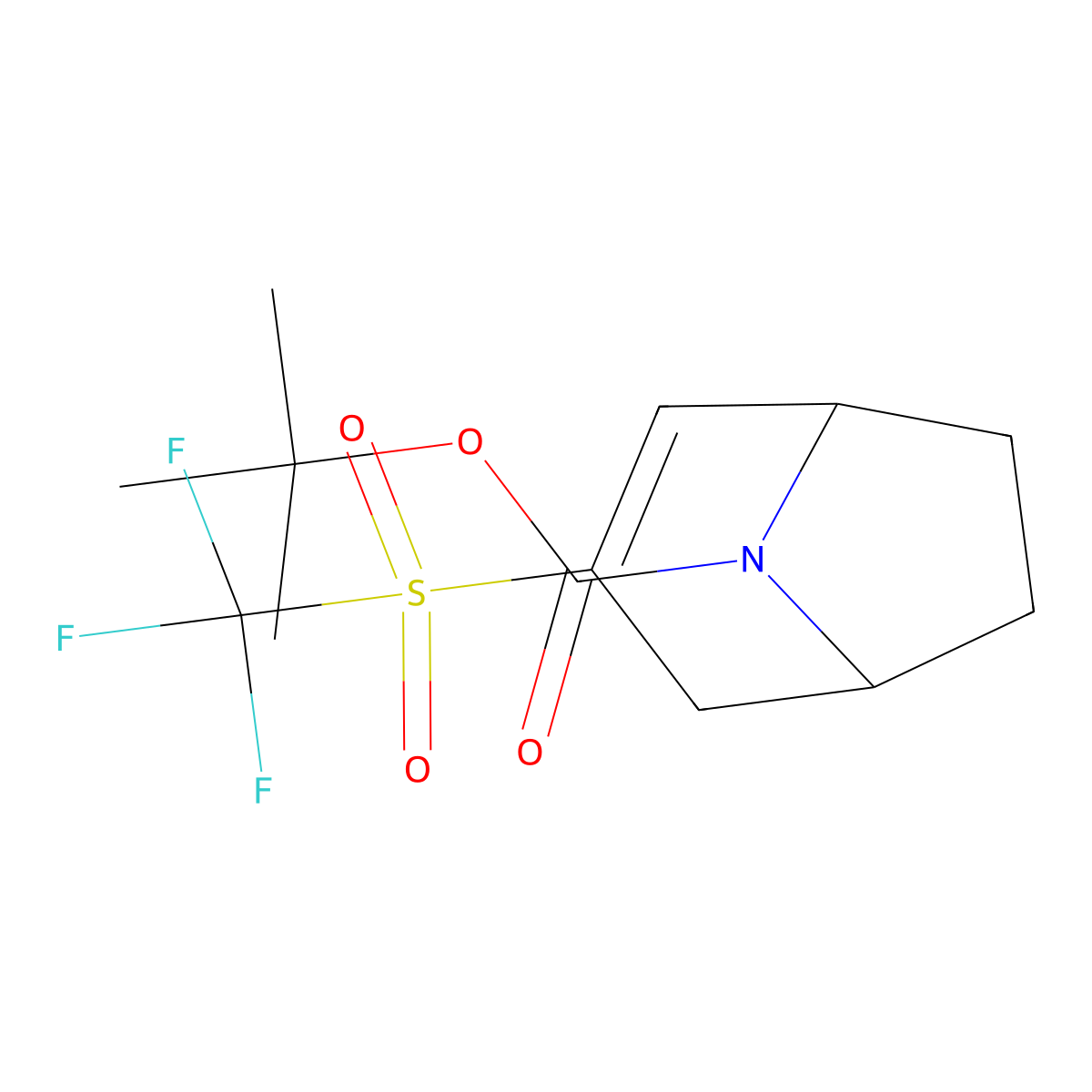 3-Trifluoromethanesulfonyl-8-aza-bicyclo[3.2.1]oct-2-ene-8-carboxylic acid tert-butyl ester molecular structure, CAS 1823808-10-1