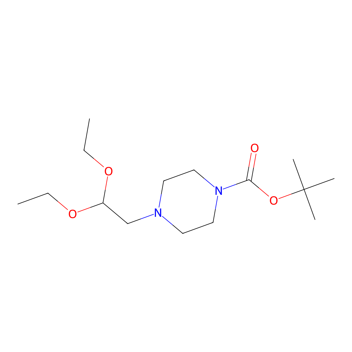 4-(2,2-Diethoxyethyl)-piperazine-1-carboxylic acid tert-butyl ester molecular structure, CAS 1823808-22-5