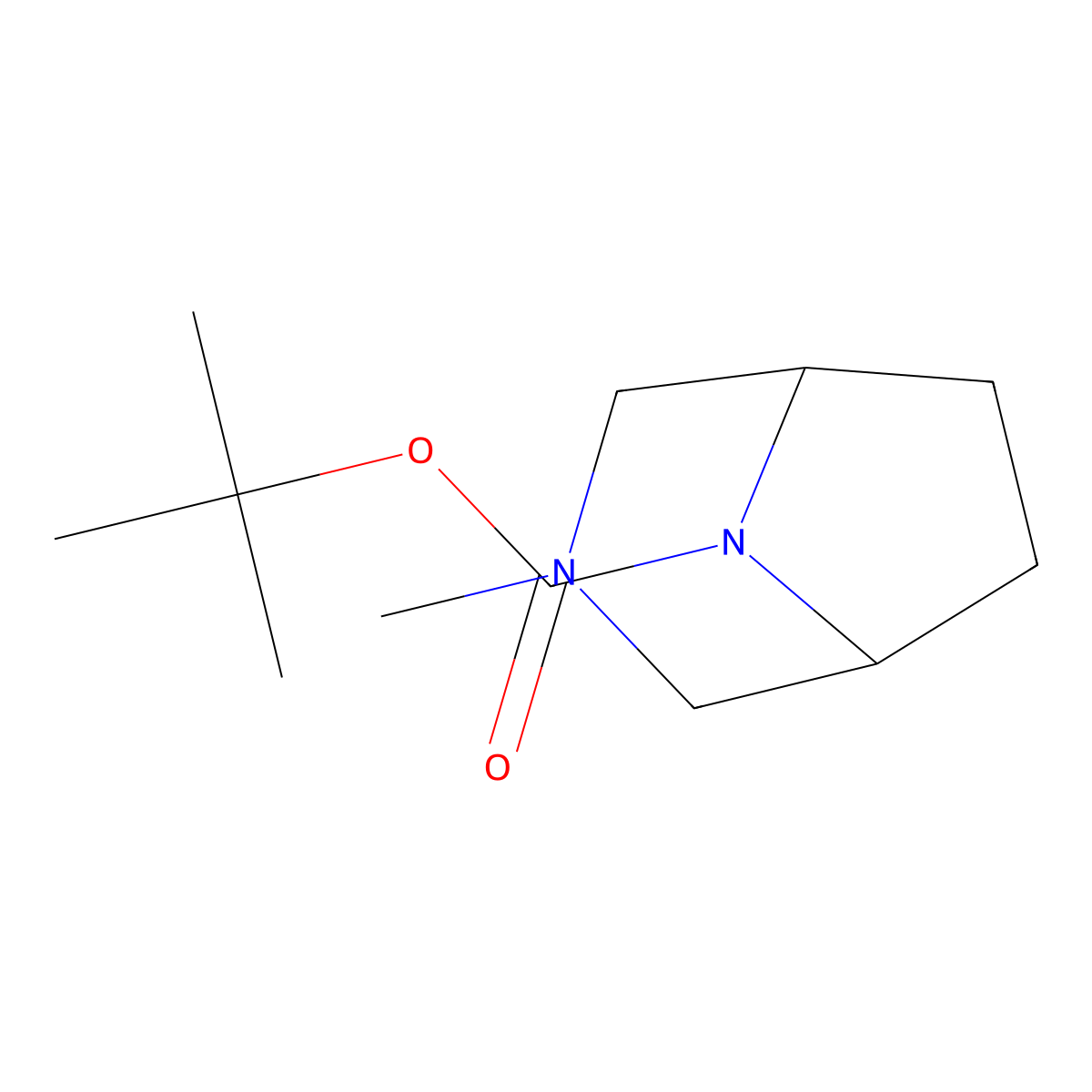 Tert-butyl 3-methyl-3,8-diazabicyclo[3.2.1]octane-8-carboxylate molecular structure, CAS 1823808-83-8