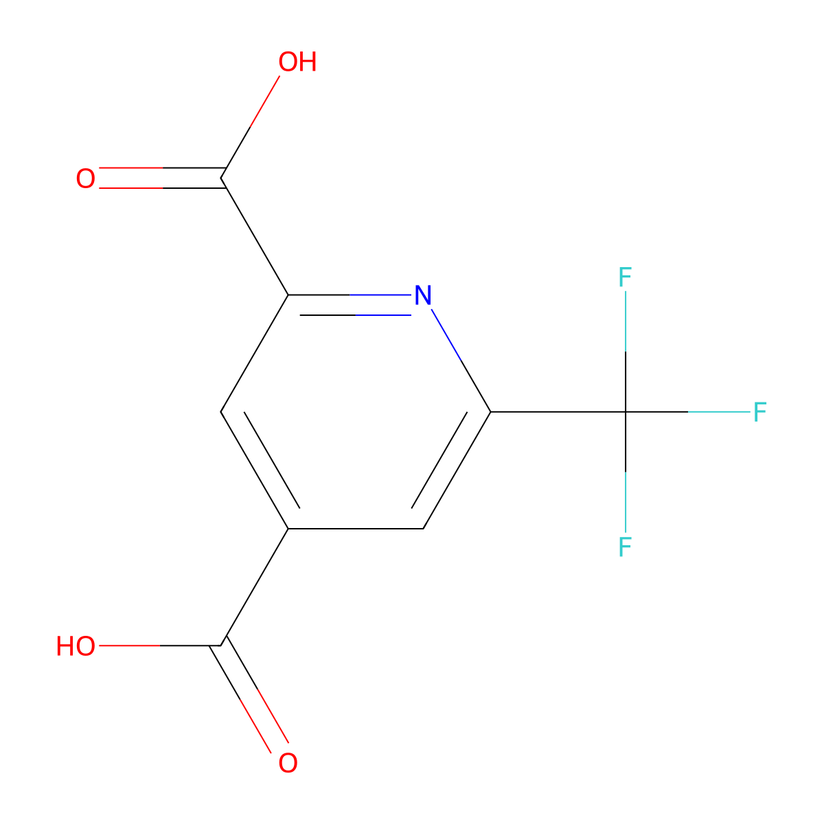 6-(Trifluoromethyl)pyridine-2,4-dicarboxylic acid molecular structure, CAS 1823813-08-6