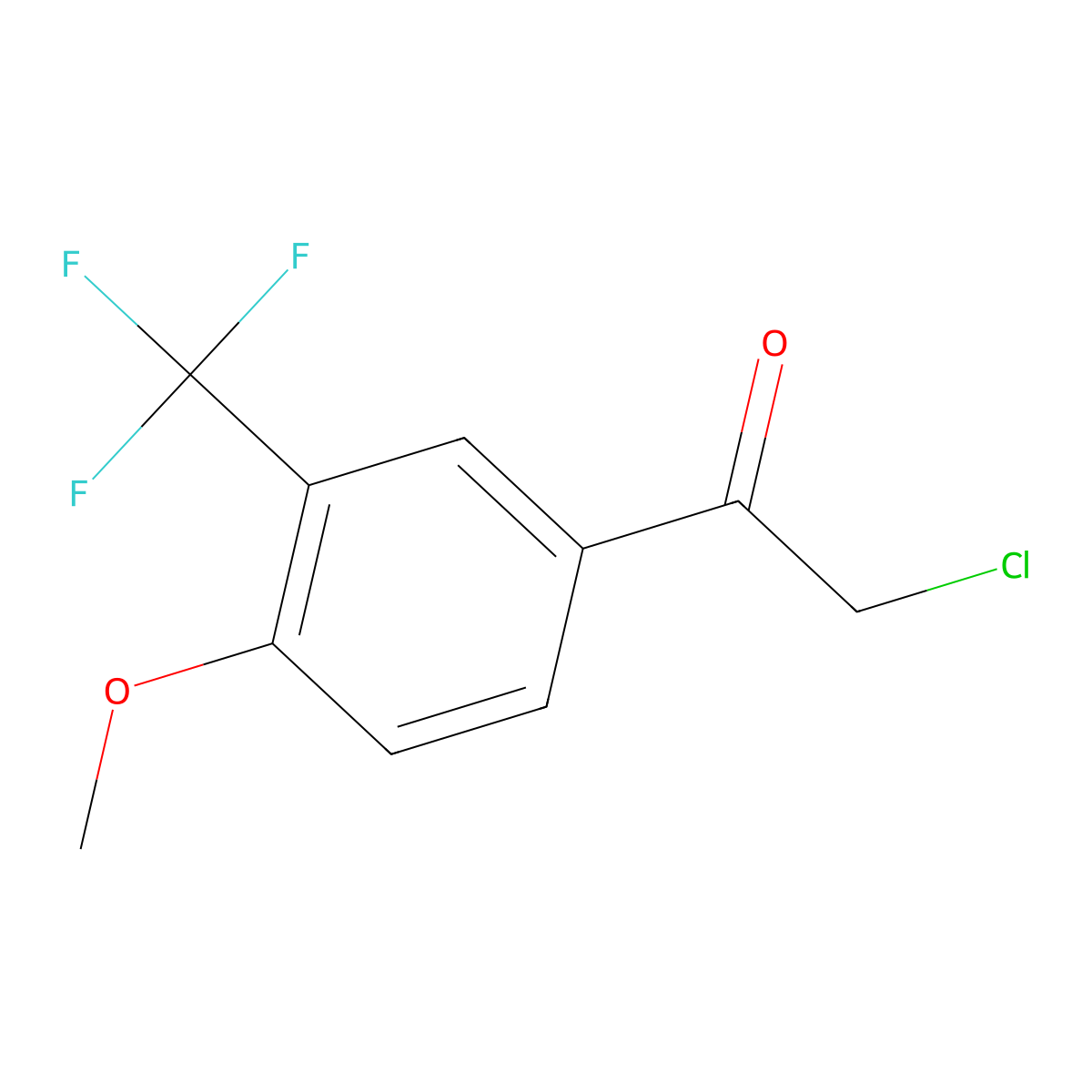 2-Chloro-1-[4-methoxy-3-(trifluoromethyl)phenyl]ethan-1-one molecular structure, CAS 1823813-17-7