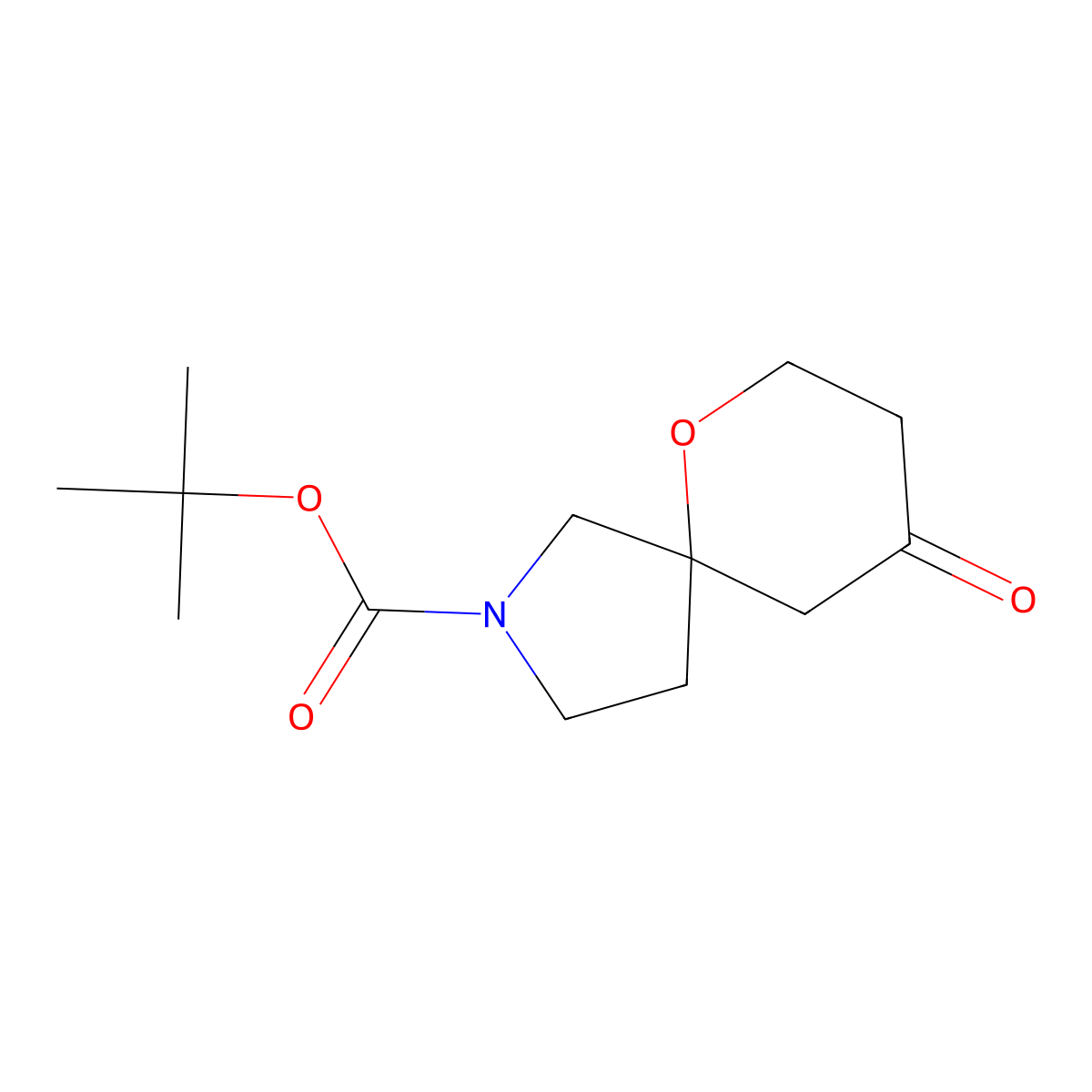tert-Butyl 9-oxo-6-oxa-2-azaspiro[4.5]decane-2-carboxylate molecular structure, CAS 1823813-56-4