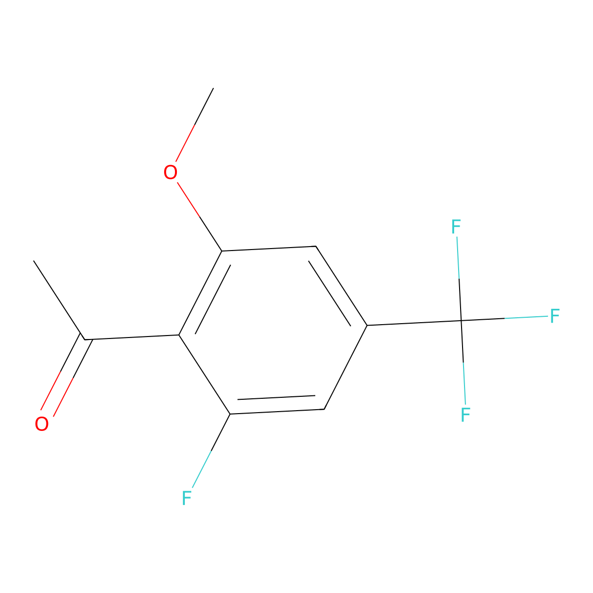 2'-Fluoro-6'-methoxy-4'-(trifluoromethyl)acetophenone molecular structure, CAS 1823815-55-9