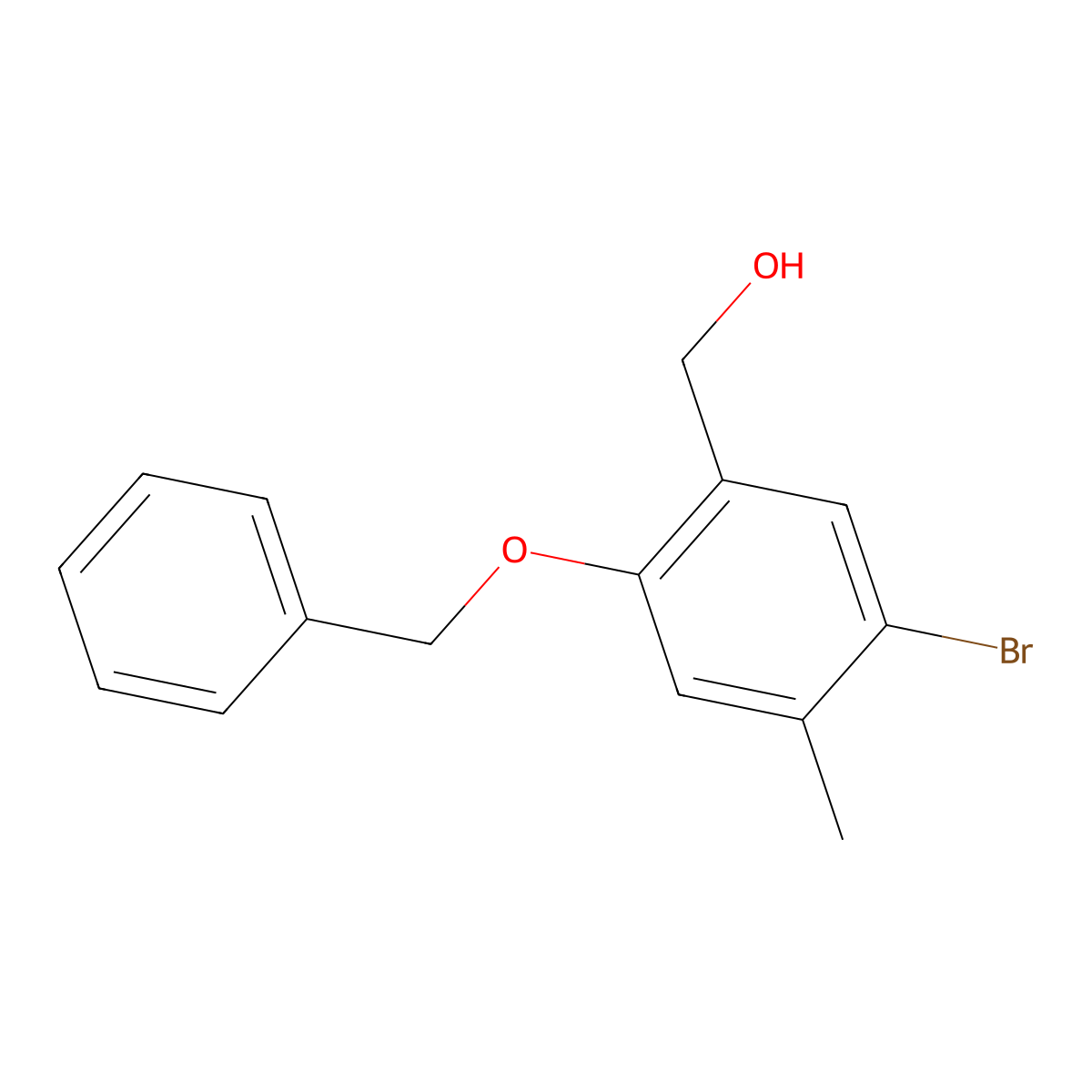[2-(Benzyloxy)-5-bromo-4-methylphenyl]methanol molecular structure, CAS 1823817-52-2