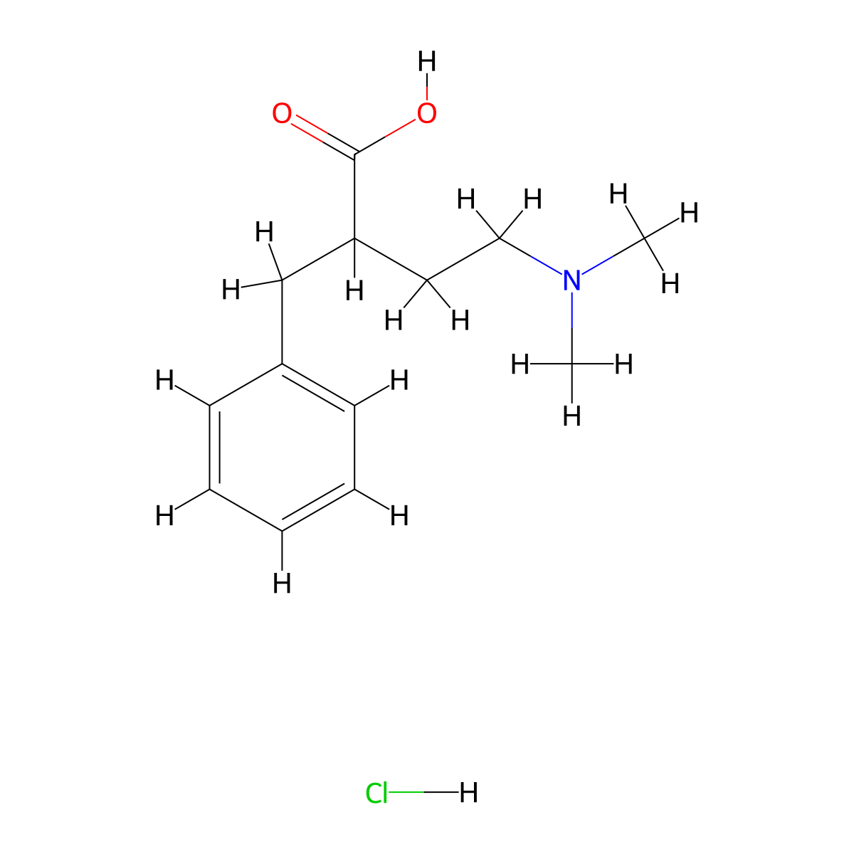 (2RS)-2-Benzyl-4-(dimethylamino)butanoic Acid Hydrochloride molecular structure, CAS 1823817-92-0