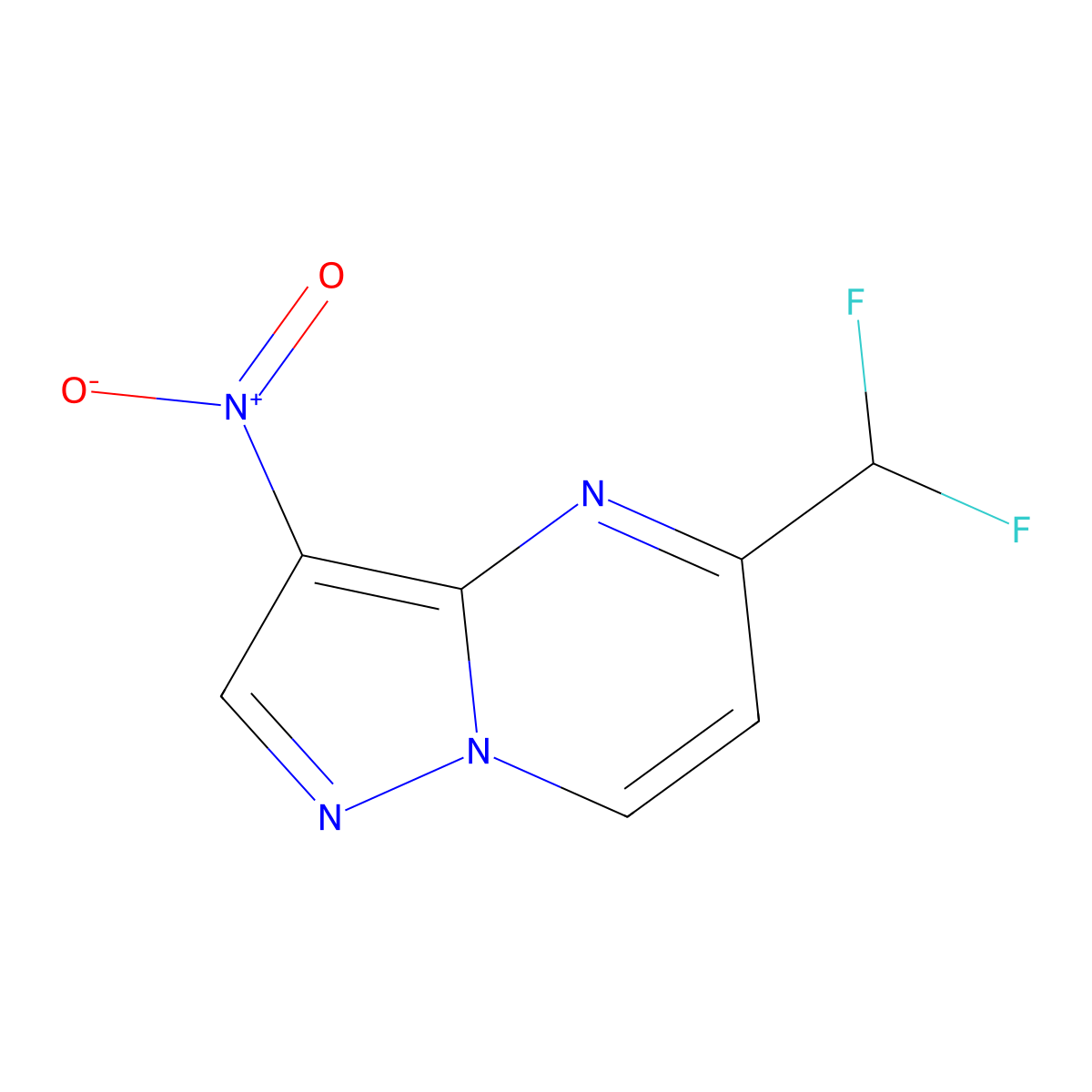 5-(Difluoromethyl)-3-nitropyrazolo[1,5-A]pyrimidine molecular structure, CAS 1823818-09-2
