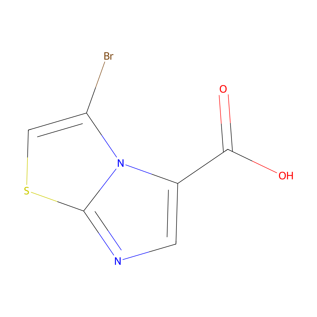 3-Bromoimidazo[2,1-b]thiazole-5-carboxylic acid molecular structure, CAS 1823818-47-8
