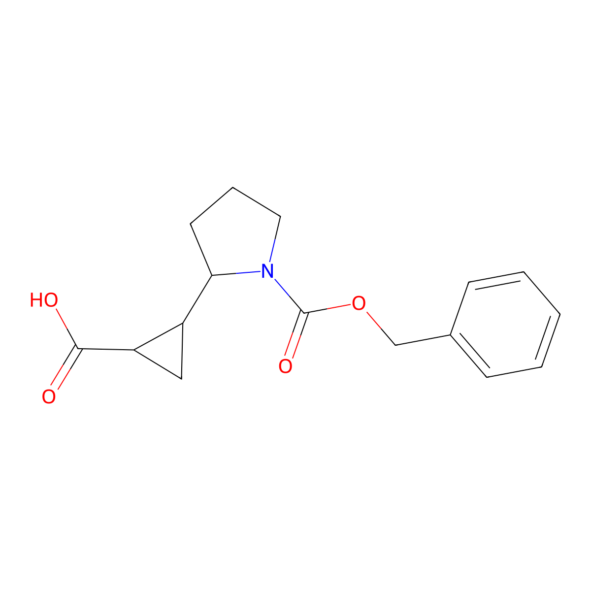 2-{1-[(Benzyloxy)carbonyl]pyrrolidin-2-yl}cyclopropane-1-carboxylic acid molecular structure, CAS 1823821-19-7
