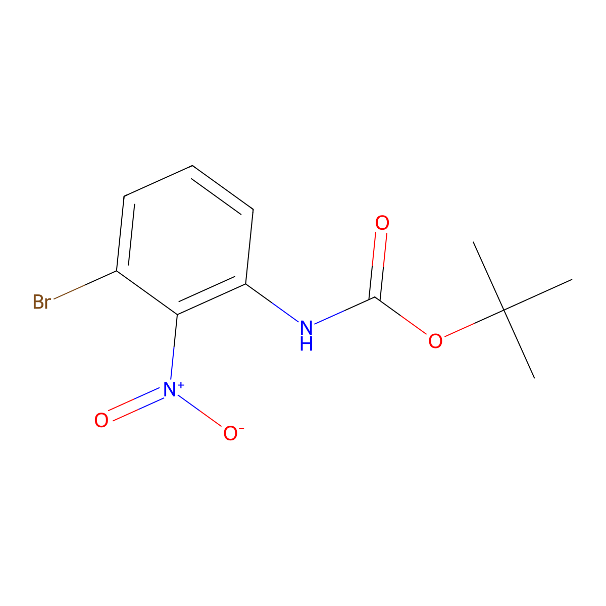 tert-Butyl (3-bromo-2-nitrophenyl)carbamate molecular structure, CAS 1823822-17-8