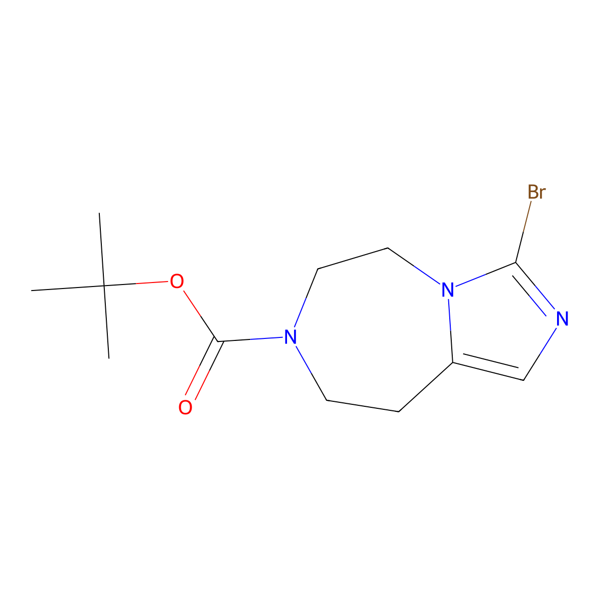 Tert-Butyl 3-Bromo-8,9-Dihydro-5H-Imidazo[1,5-D][1,4]Diazepine-7(6H)-Carboxylate molecular structure, CAS 1823822-54-3