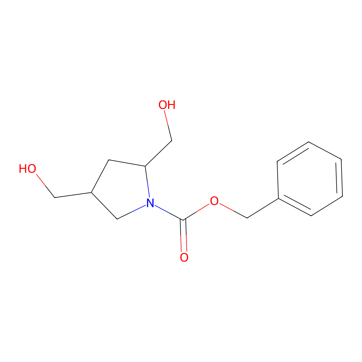 Benzyl 2,4-bis(hydroxymethyl)pyrrolidine-1-carboxylate molecular structure, CAS 1823823-31-9
