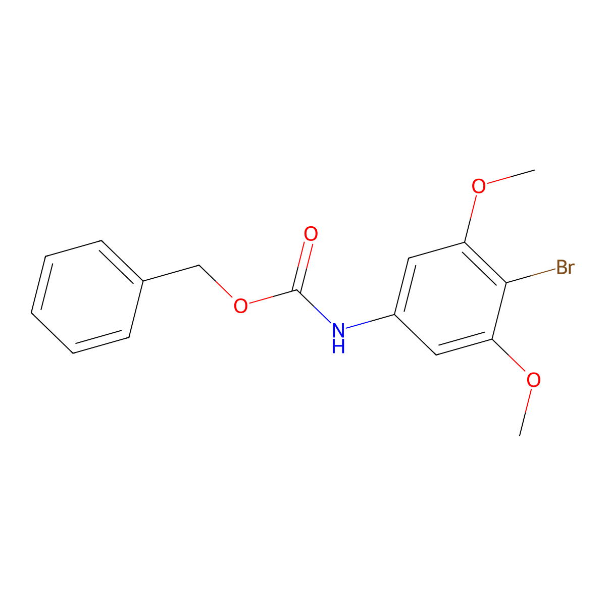 benzyl N-(4-bromo-3,5-dimethoxyphenyl)carbamate molecular structure, CAS 1823823-76-2