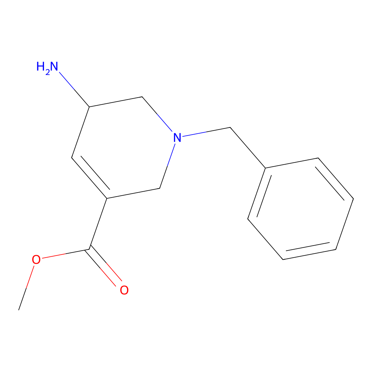 Methyl 5-amino-1-benzyl-1,2,5,6-tetrahydropyridine-3-carboxylate molecular structure, CAS 1823823-97-7