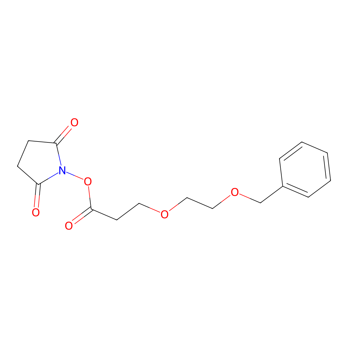 2,5-Dioxopyrrolidin-1-yl 3-(2-(benzyloxy)ethoxy)propanoate molecular structure, CAS 1823825-73-5