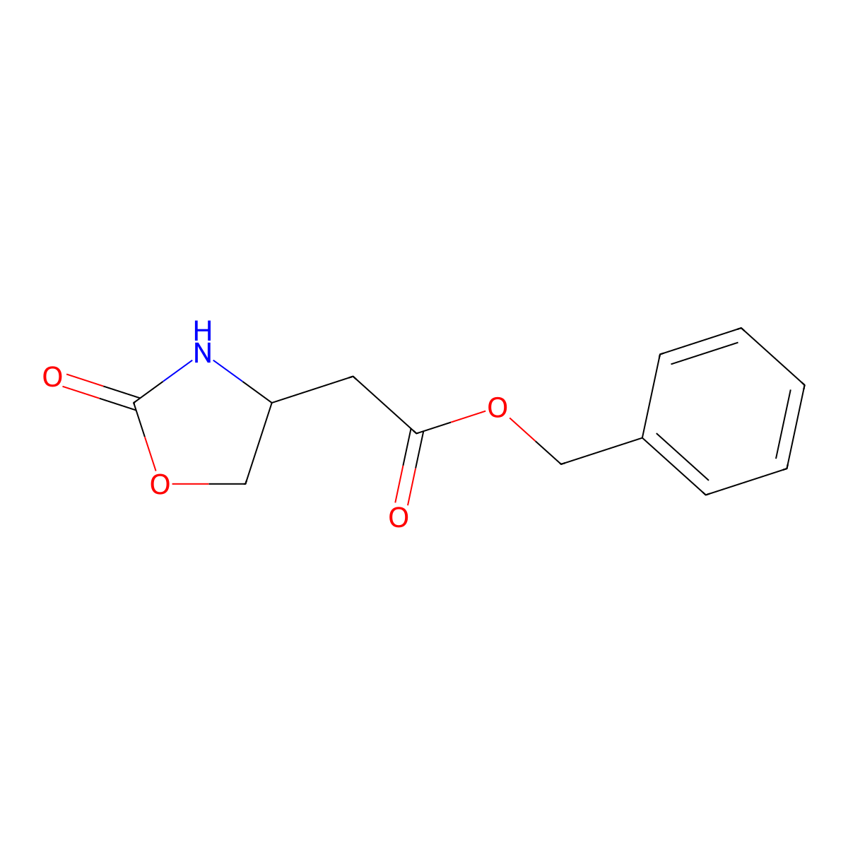 Benzyl 2-(2-oxooxazolidin-4-yl)acetate molecular structure, CAS 1823827-41-3