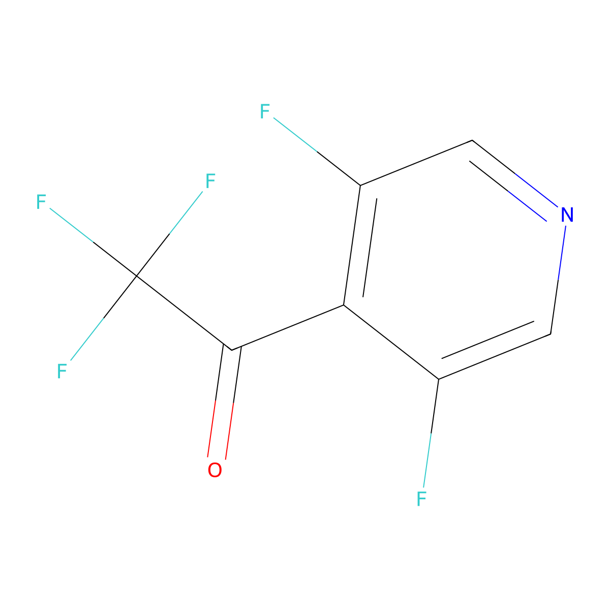 1-(3,5-Difluoropyridin-4-yl)-2,2,2-trifluoroethan-1-one molecular structure, CAS 1823828-11-0
