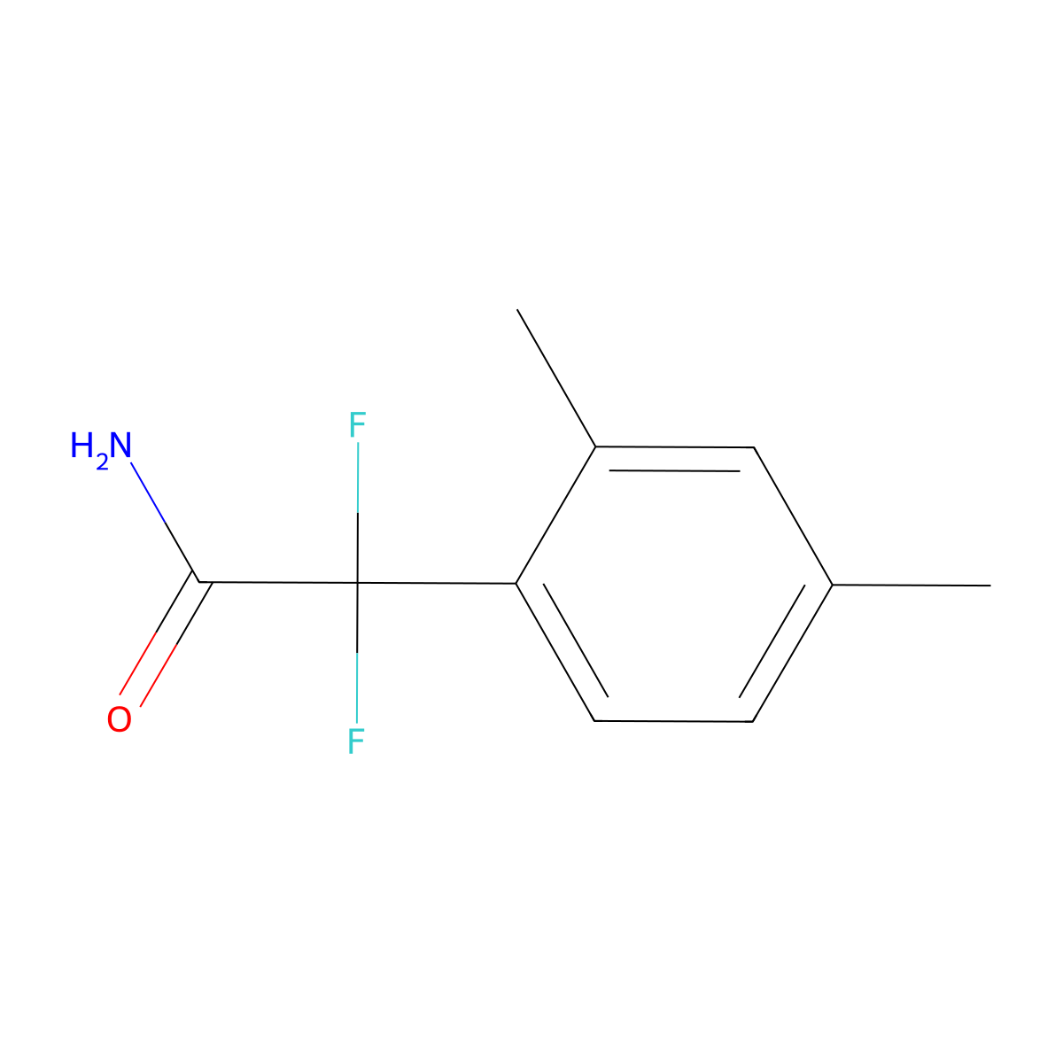 2-(2,4-Dimethylphenyl)-2,2-difluoroacetamide molecular structure, CAS 1823834-78-1