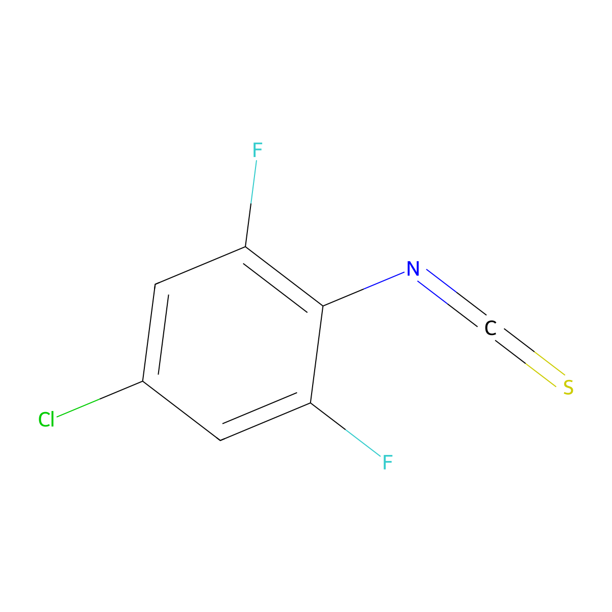 4-Chloro-2,6-difluorophenylisothiocyanate molecular structure, CAS 1823834-97-4