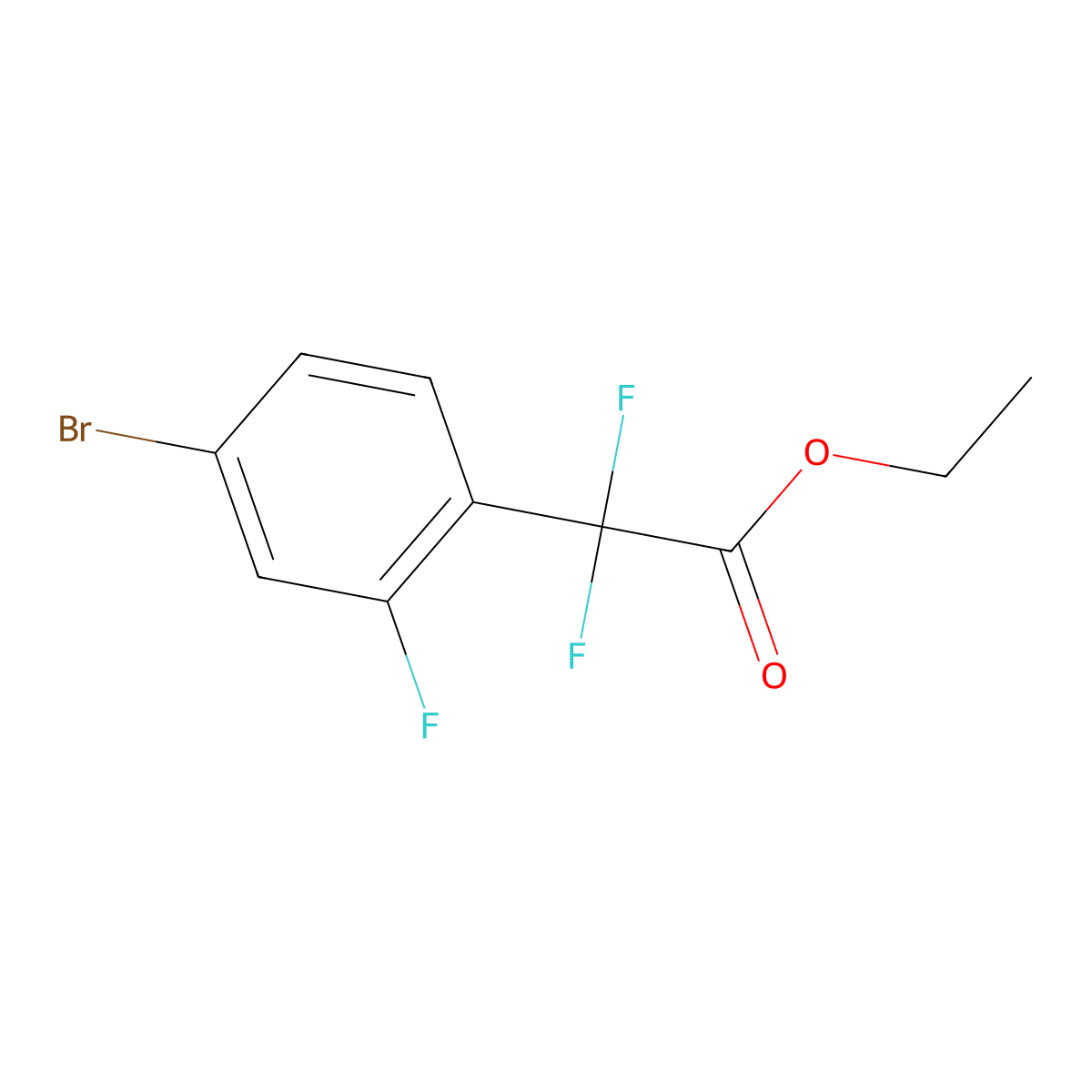 Ethyl 4-bromo-alpha,alpha,2-trifluorobenZeneacetate molecular structure, CAS 1823835-27-3