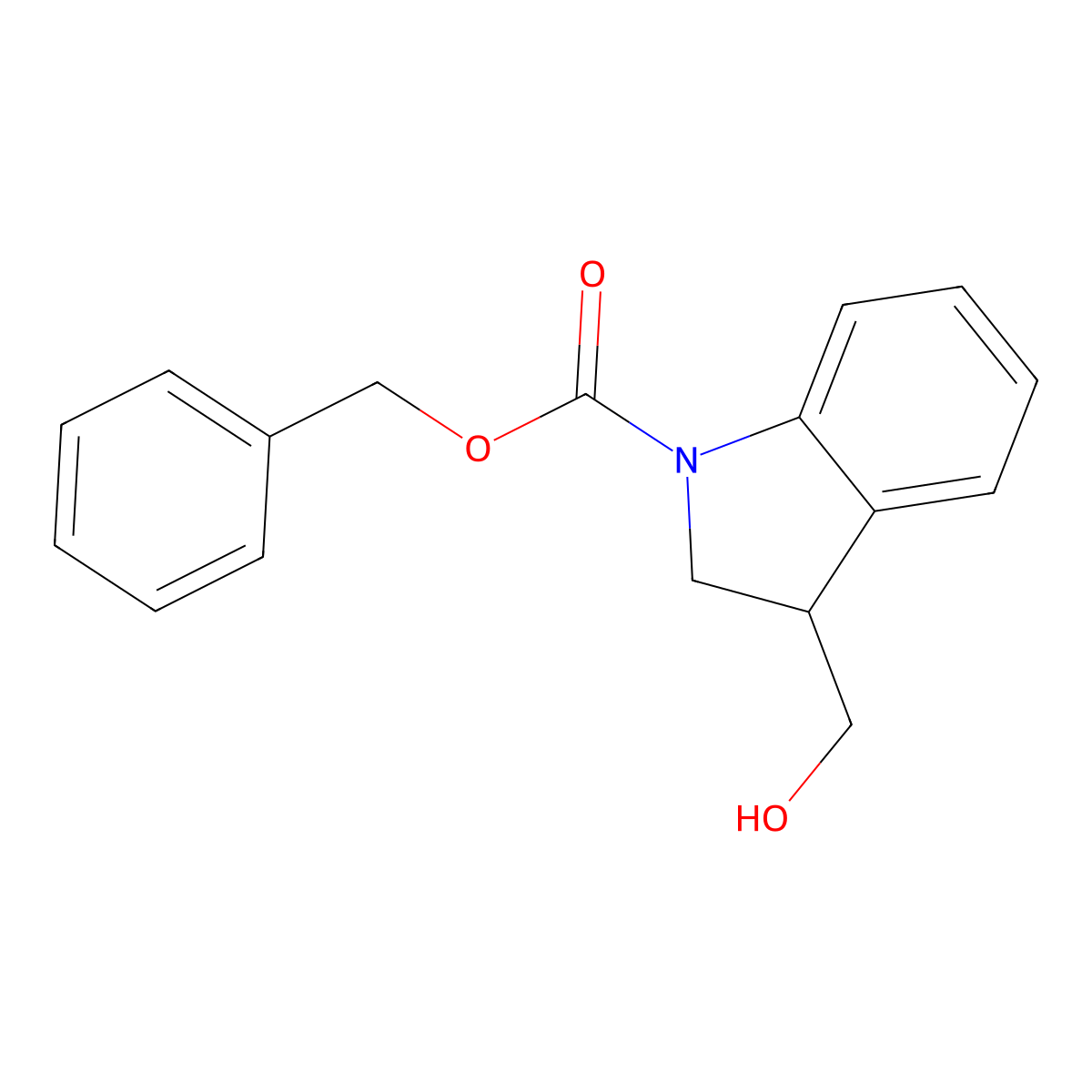 benzyl 3-(hydroxymethyl)-2,3-dihydro-1H-indole-1-carboxylate molecular structure, CAS 1823835-44-4
