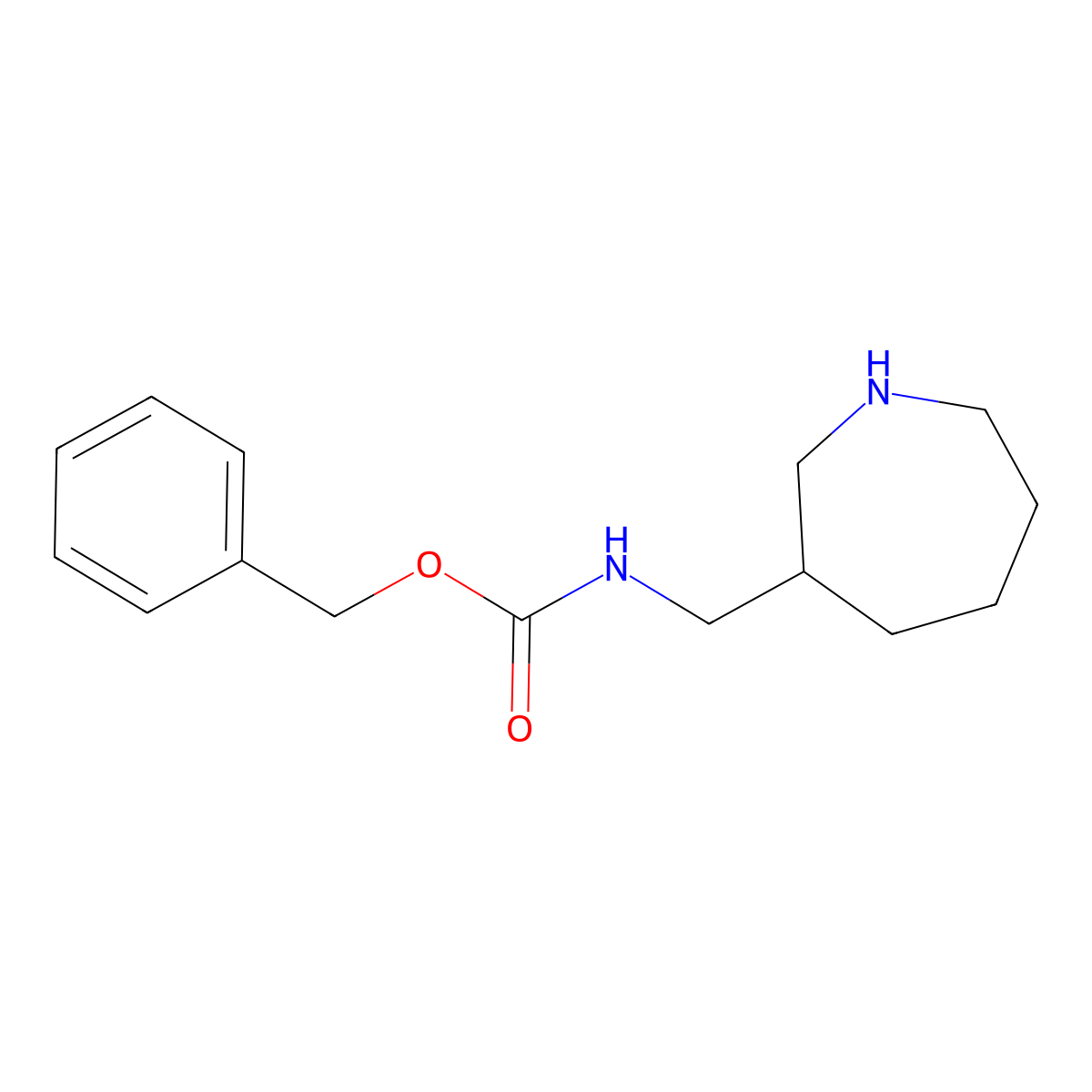 Benzyl (azepan-3-ylmethyl)carbamate molecular structure, CAS 1823835-67-1