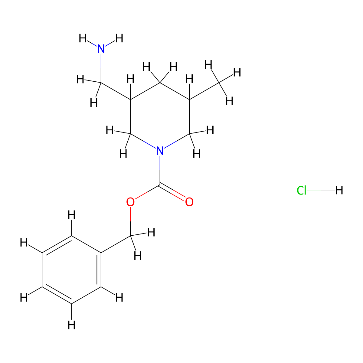Benzyl 3-(aminomethyl)-5-methylpiperidine-1-carboxylate hydrochloride molecular structure, CAS 1823835-73-9