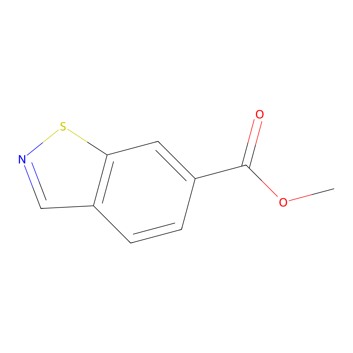 Methyl benzo[d]isothiazole-6-carboxylate molecular structure, CAS 1823835-78-4